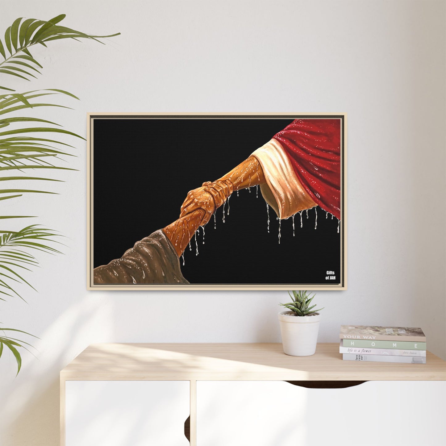 Keep Your Eyes on Him (Brown) Matte Canvas Framed Art