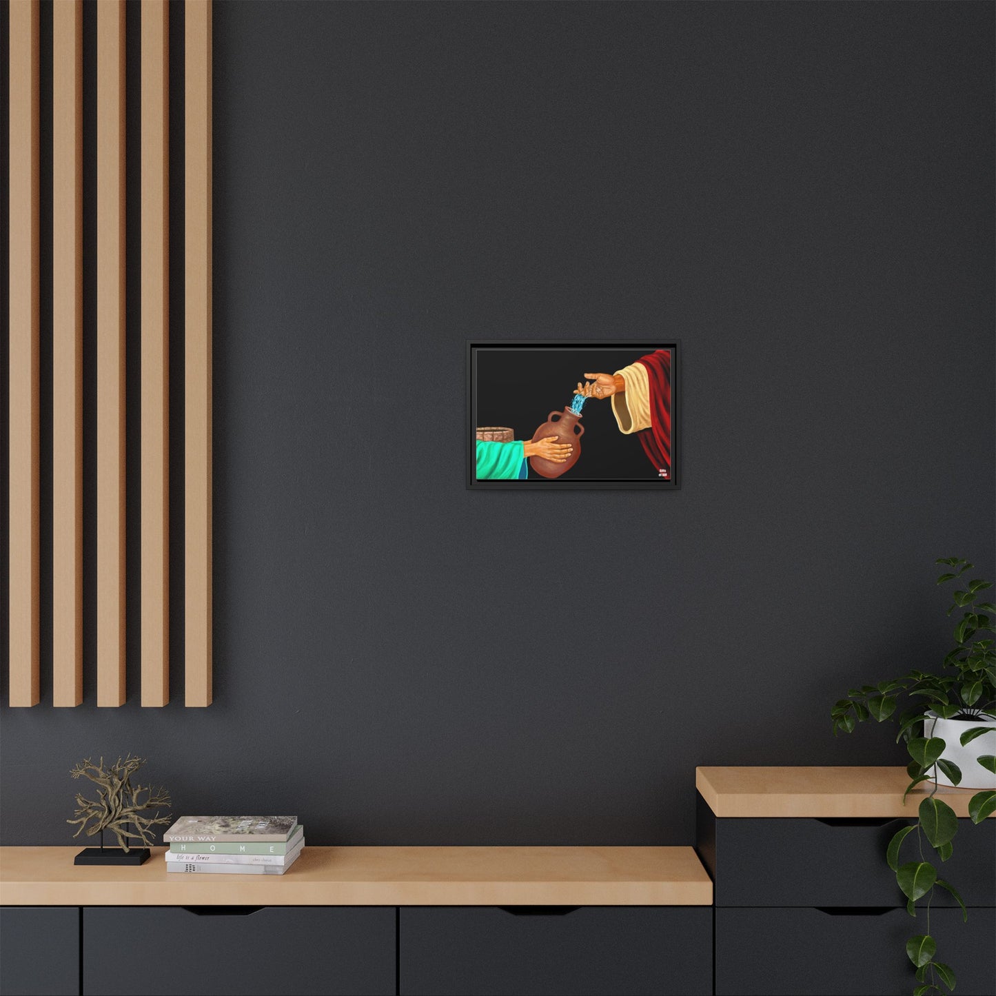 Living Water Matte Canvas Framed Art