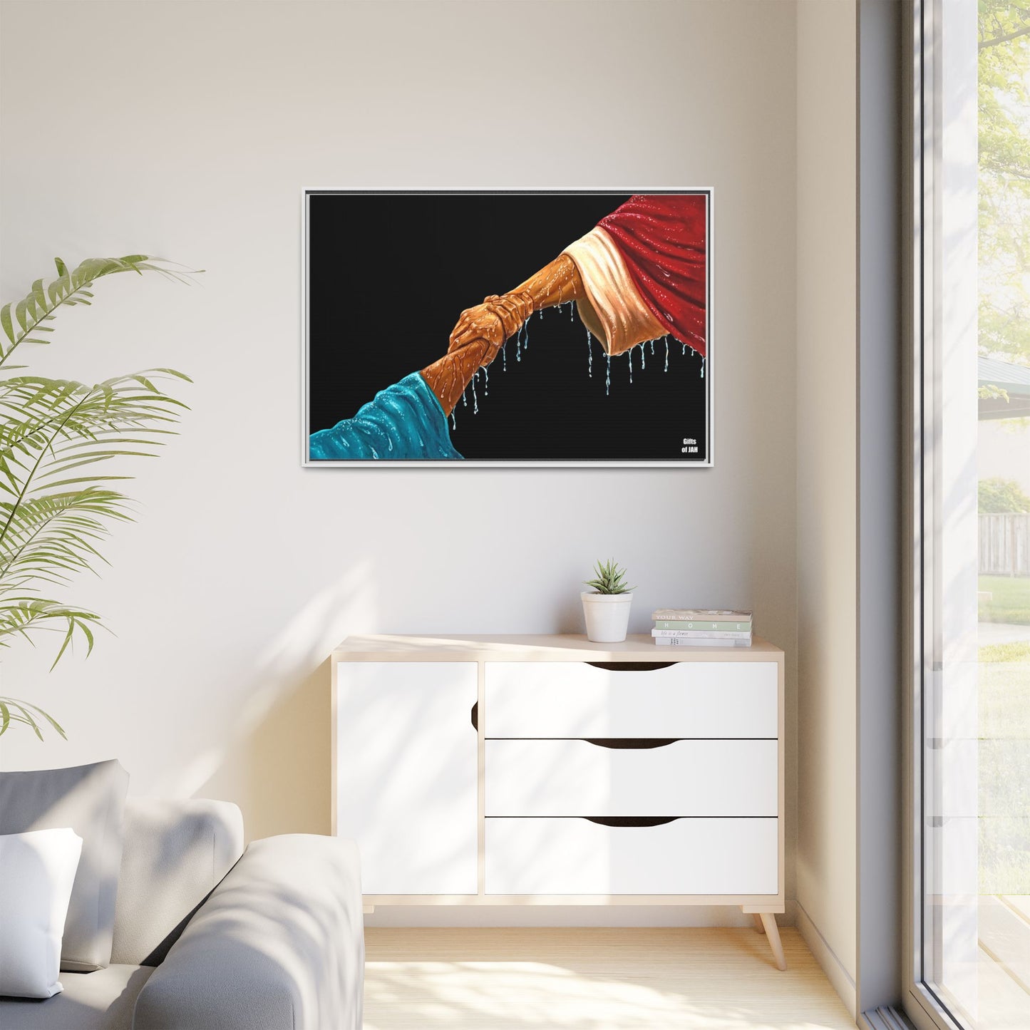 Keep Your Eyes on Him Matte Canvas Framed Art