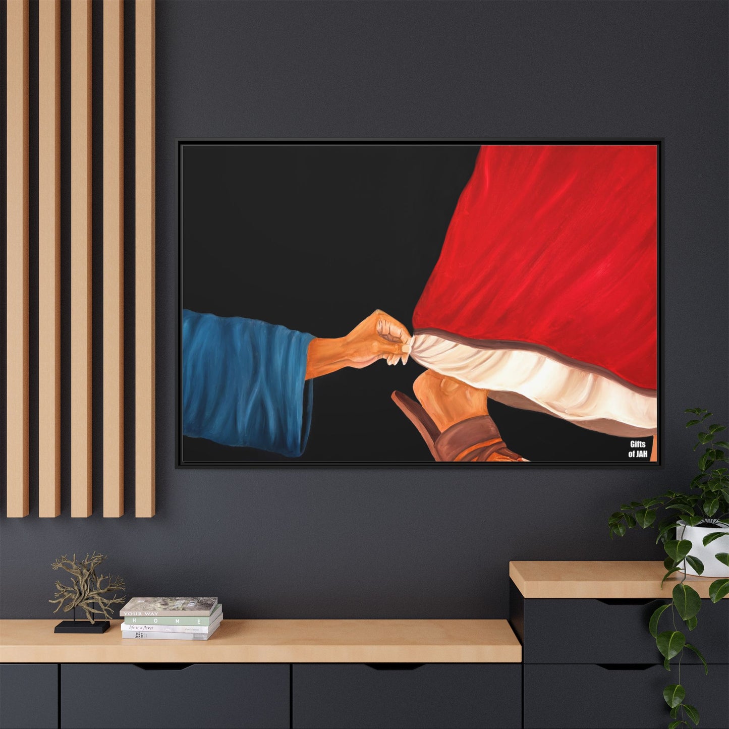 Faith's Silent Surrender Matte Canvas Framed Art