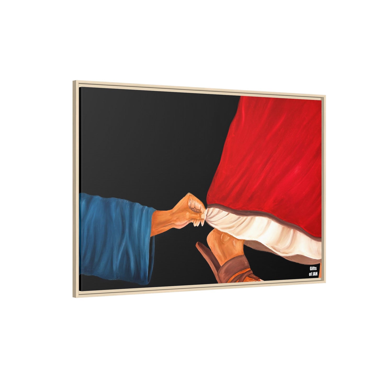 Faith's Silent Surrender Matte Canvas Framed Art