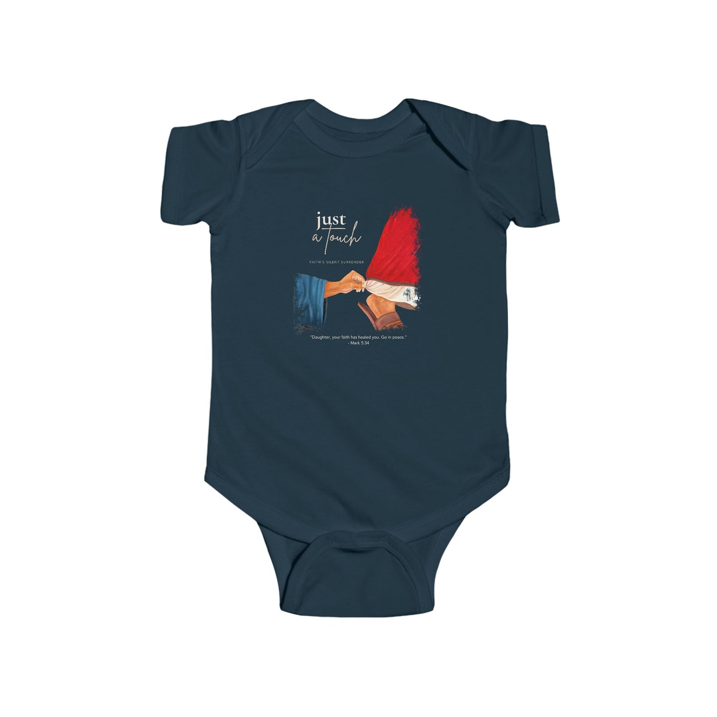 Faith's Silent Surrender Baby Onesie