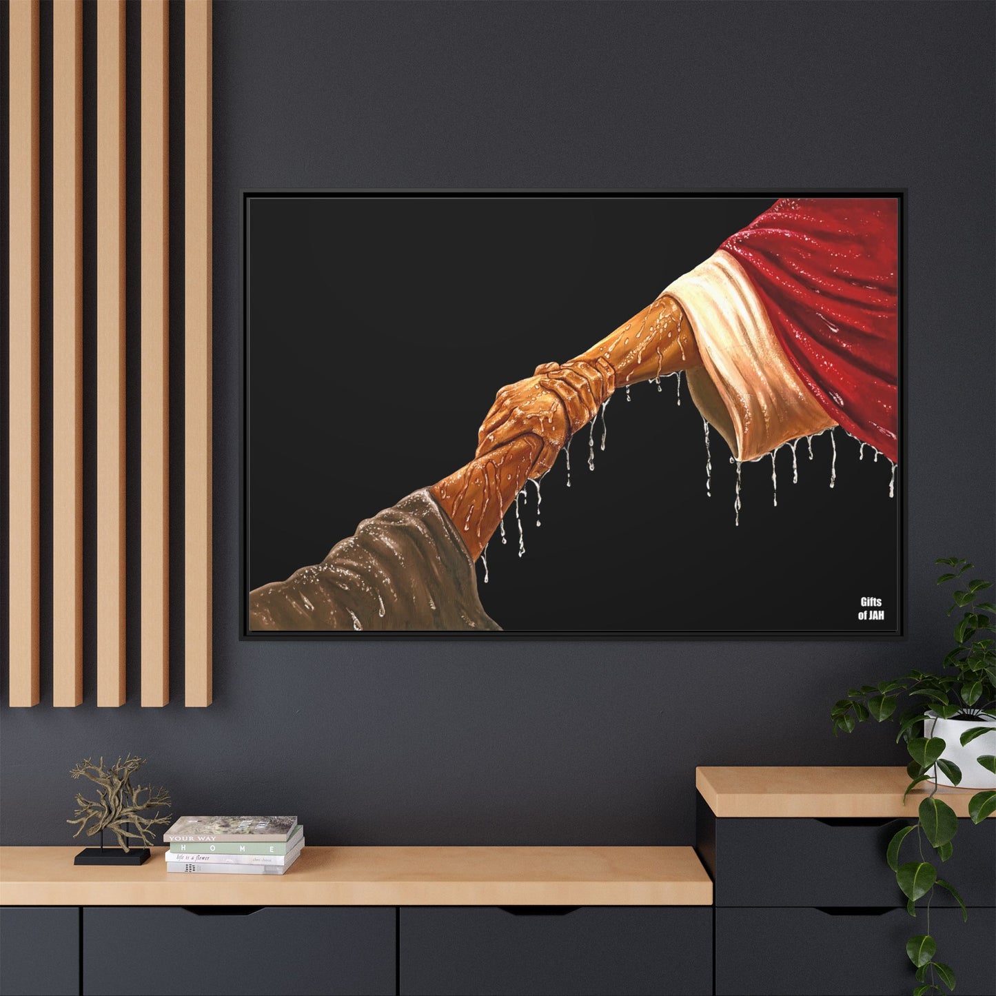 Keep Your Eyes on Him (Brown) Matte Canvas Framed Art