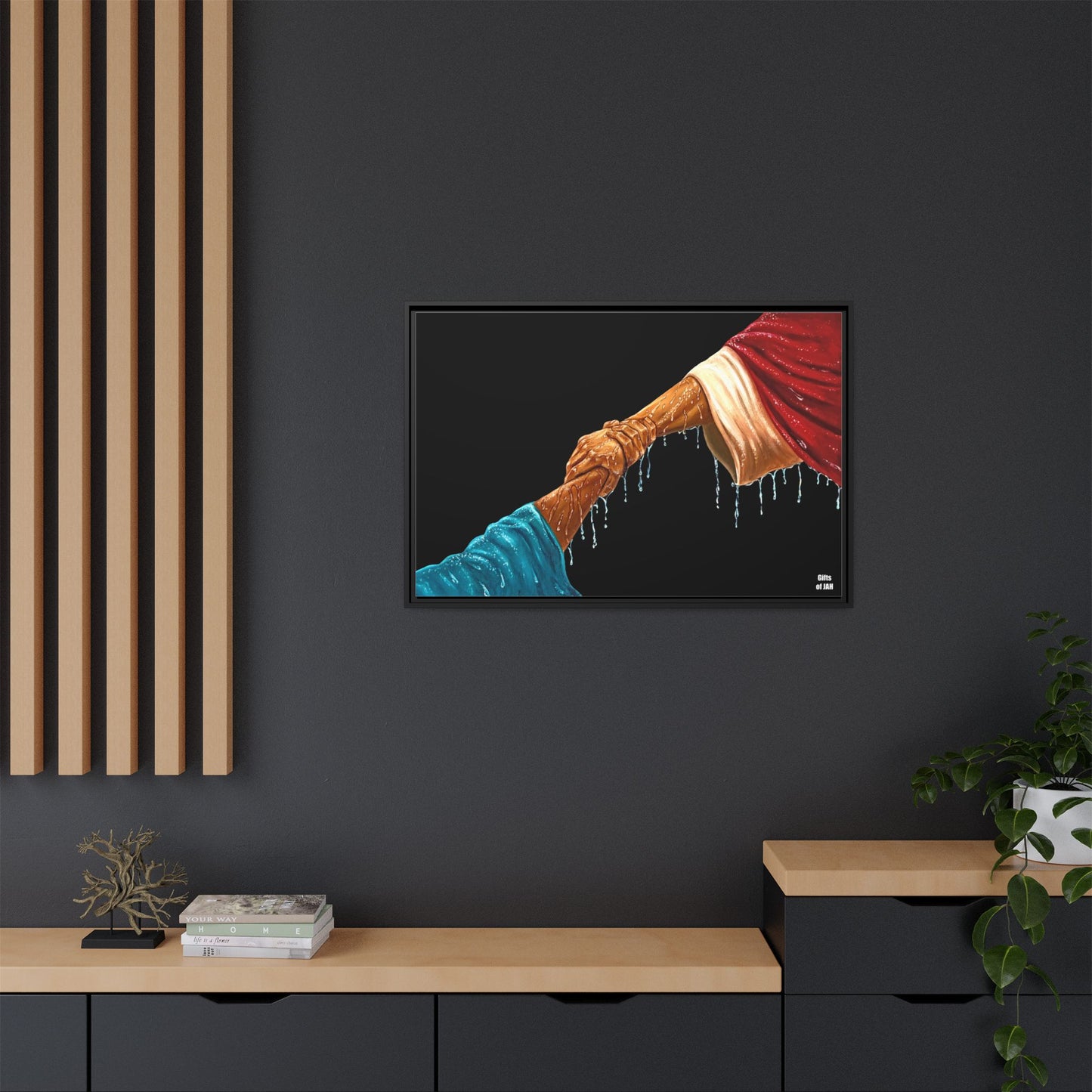 Keep Your Eyes on Him Matte Canvas Framed Art
