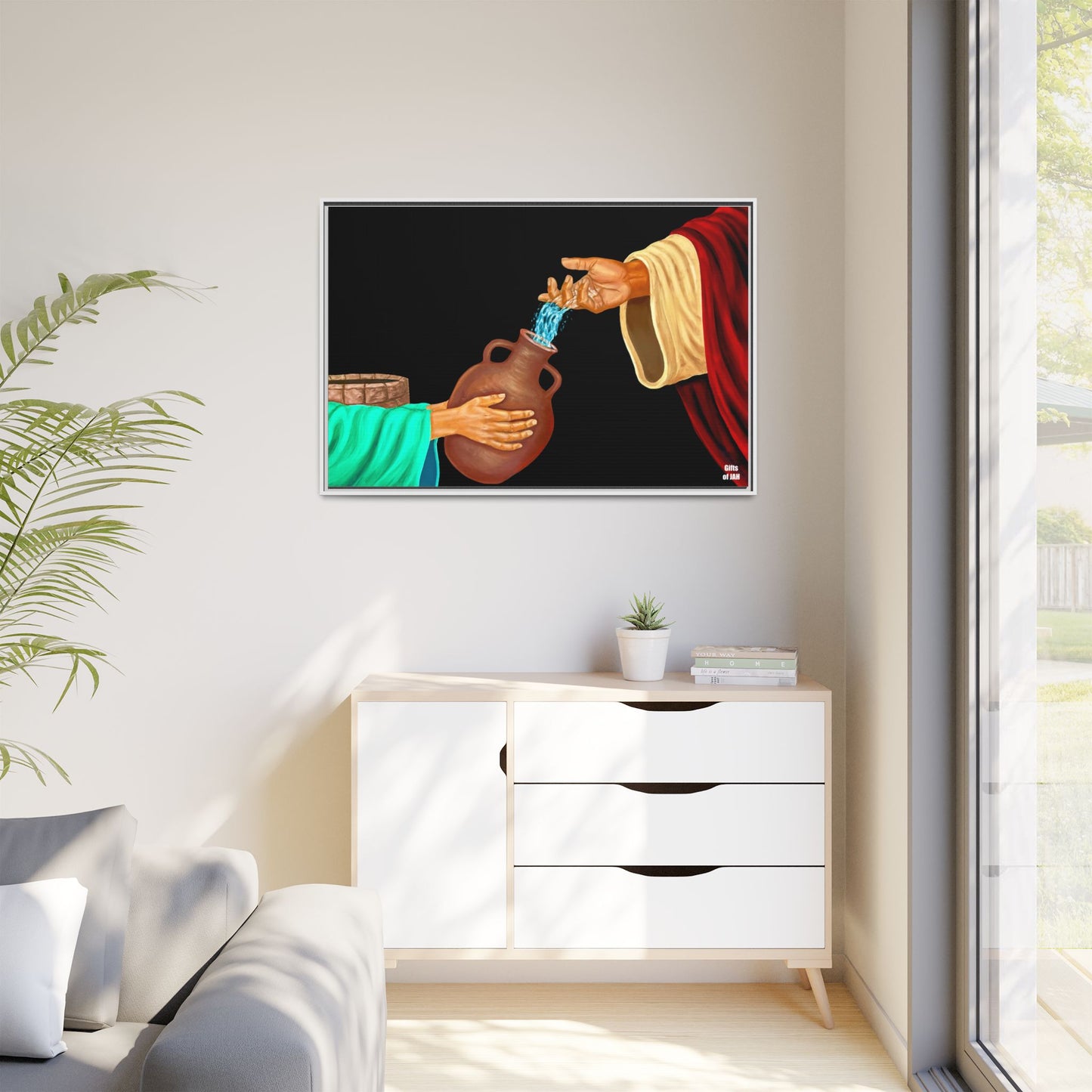 Living Water Matte Canvas Framed Art