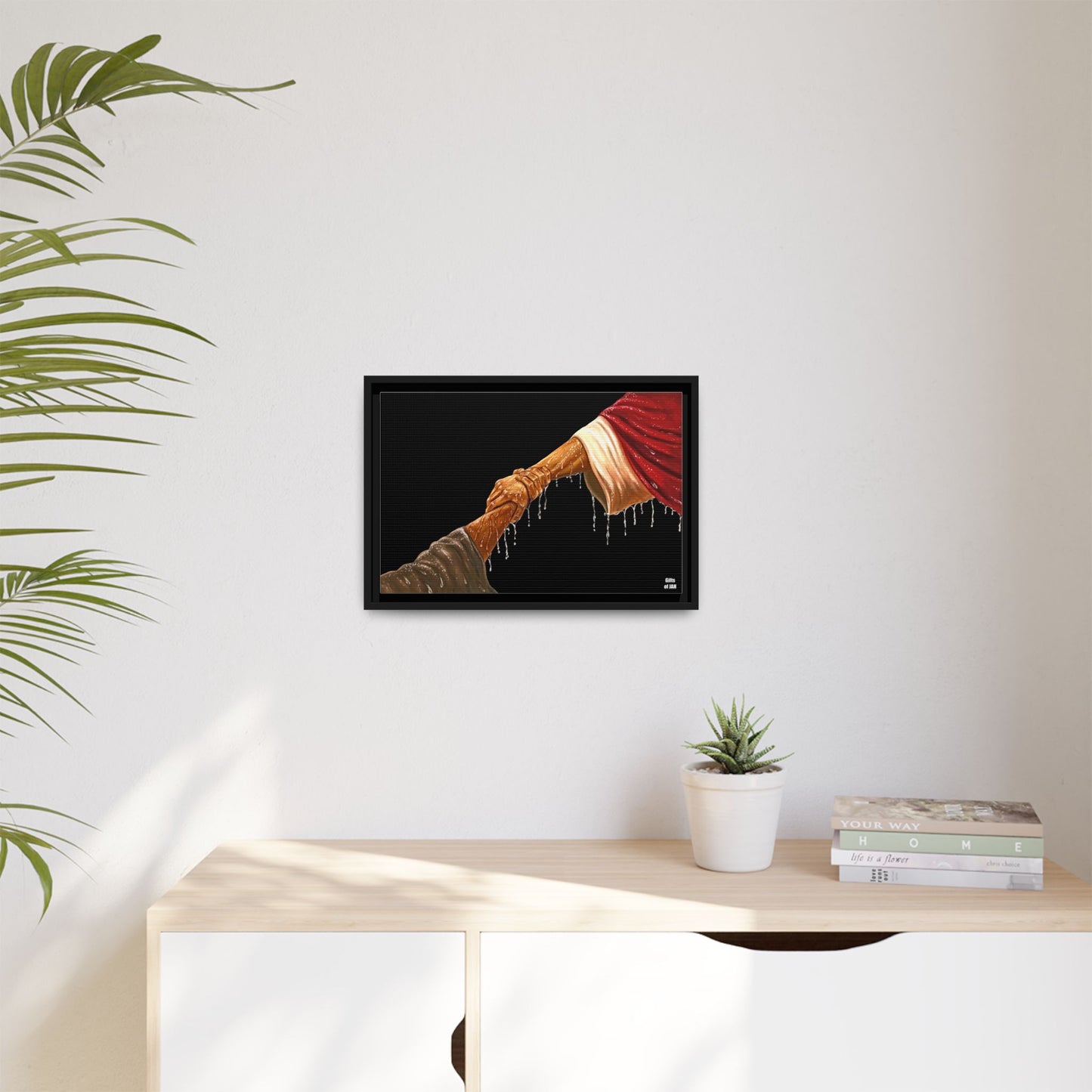 Keep Your Eyes on Him (Brown) Matte Canvas Framed Art