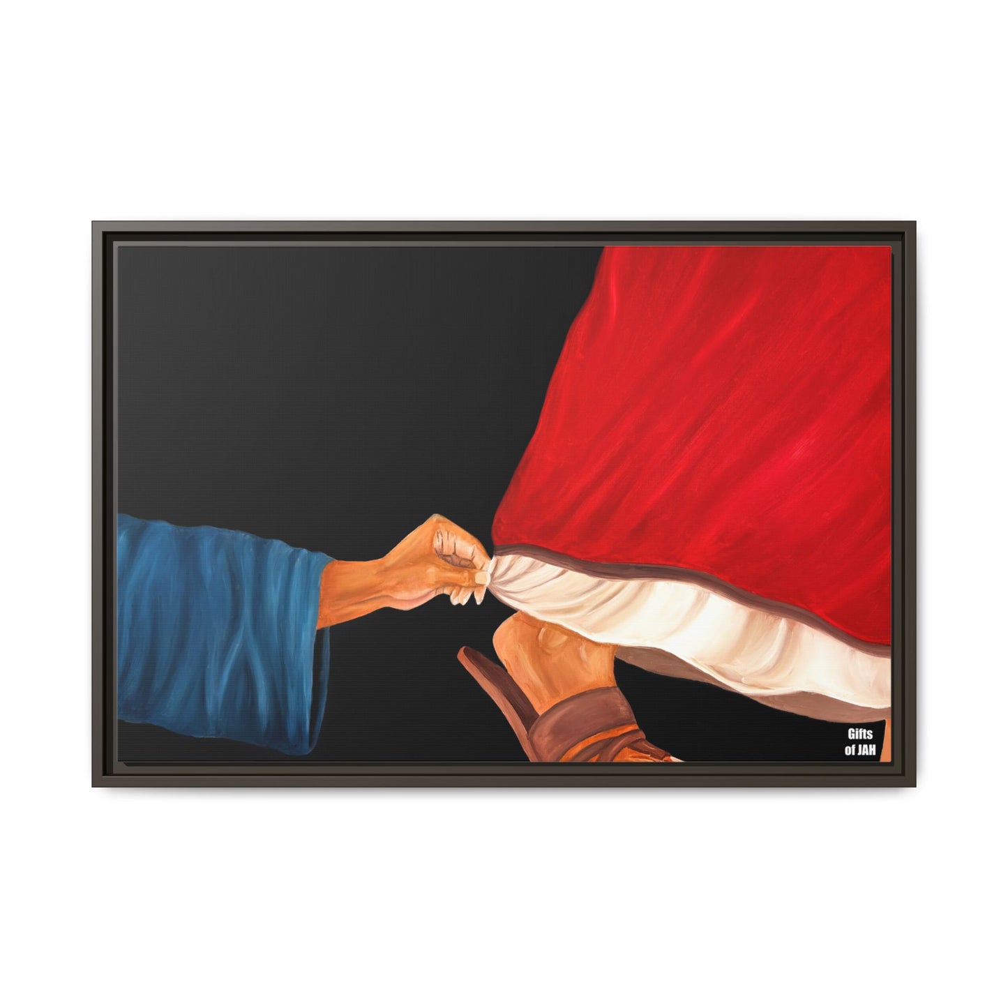 Faith's Silent Surrender Matte Canvas Framed Art