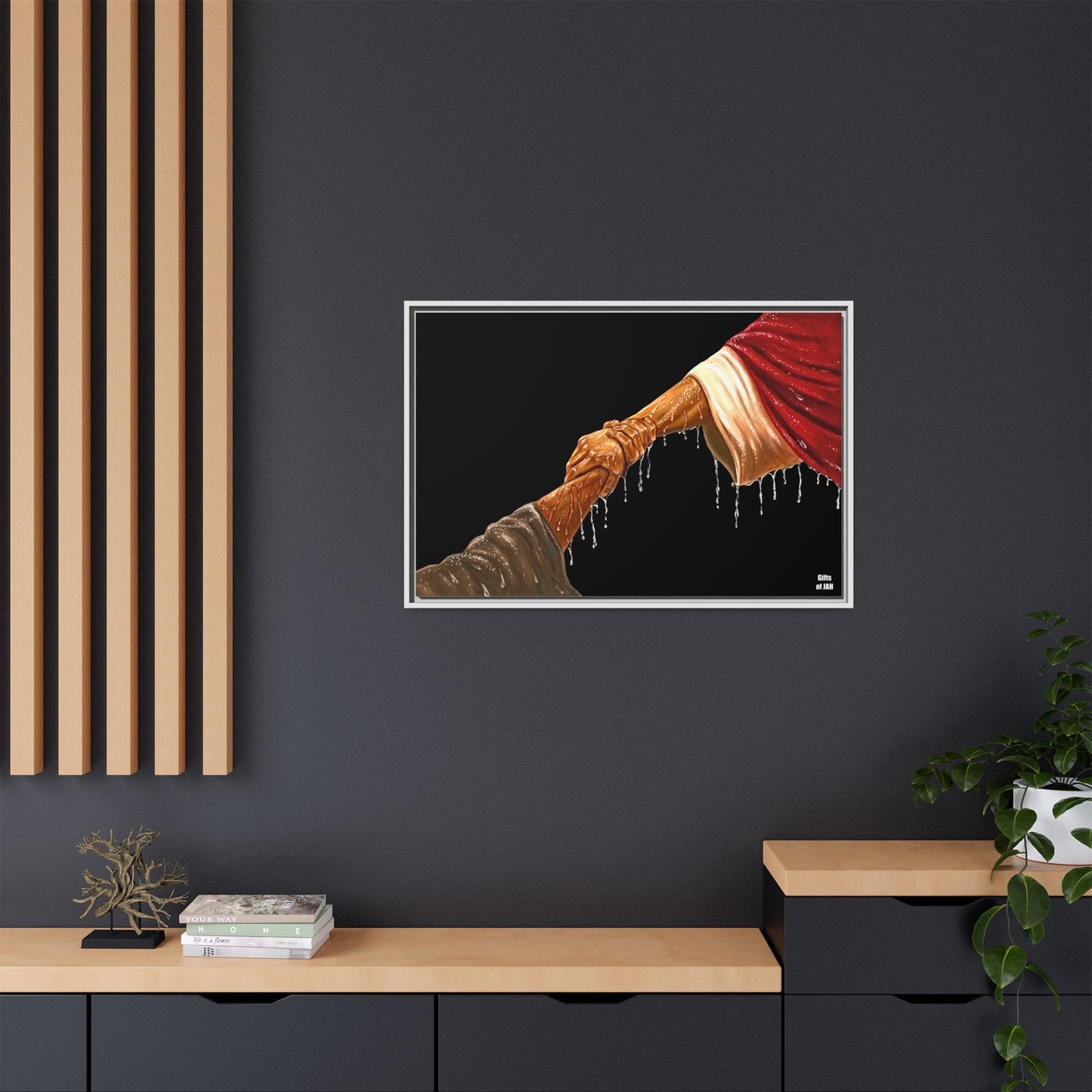 Keep Your Eyes on Him (Brown) Matte Canvas Framed Art