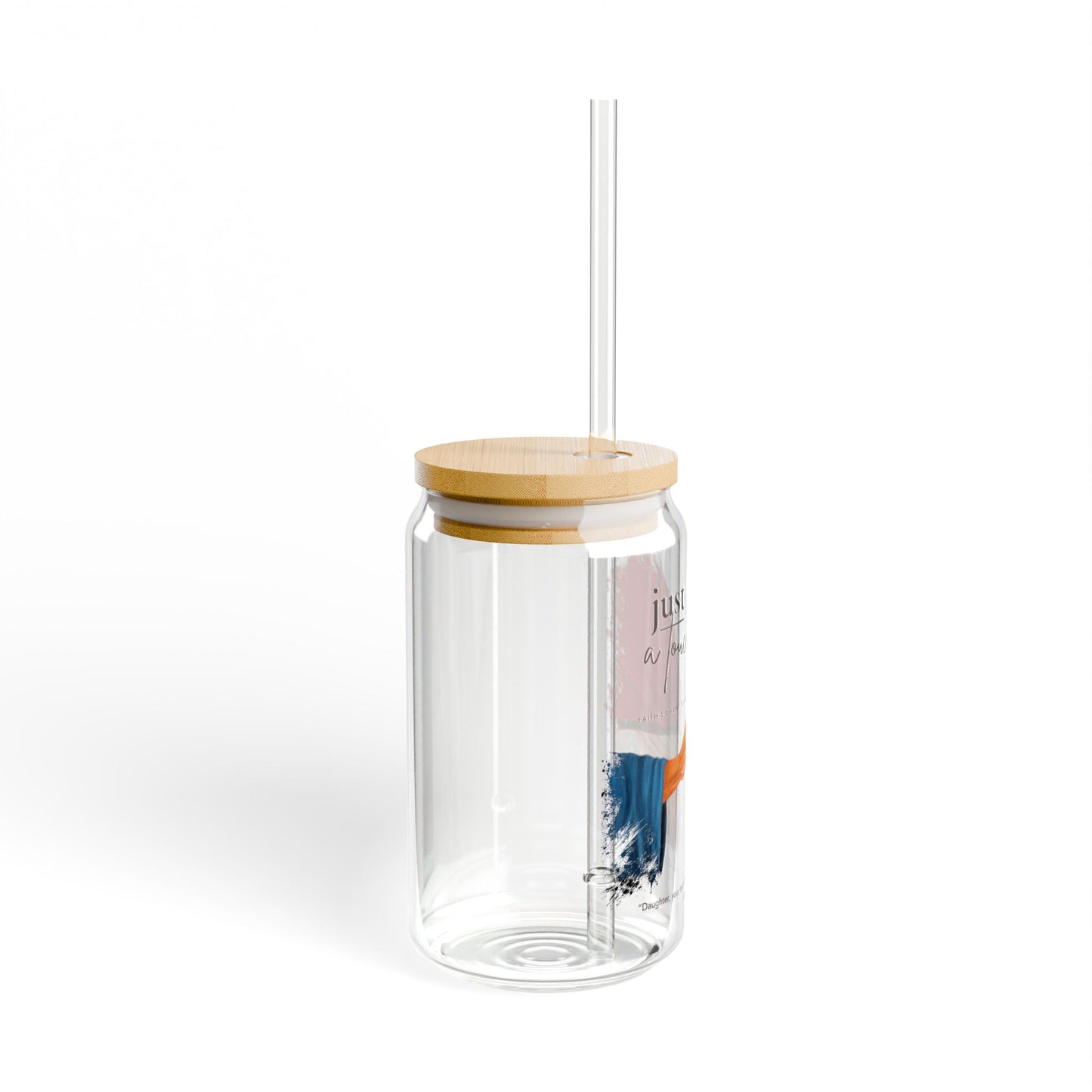 Faith's Silent Surrender Glass Cup With Lid, 16oz