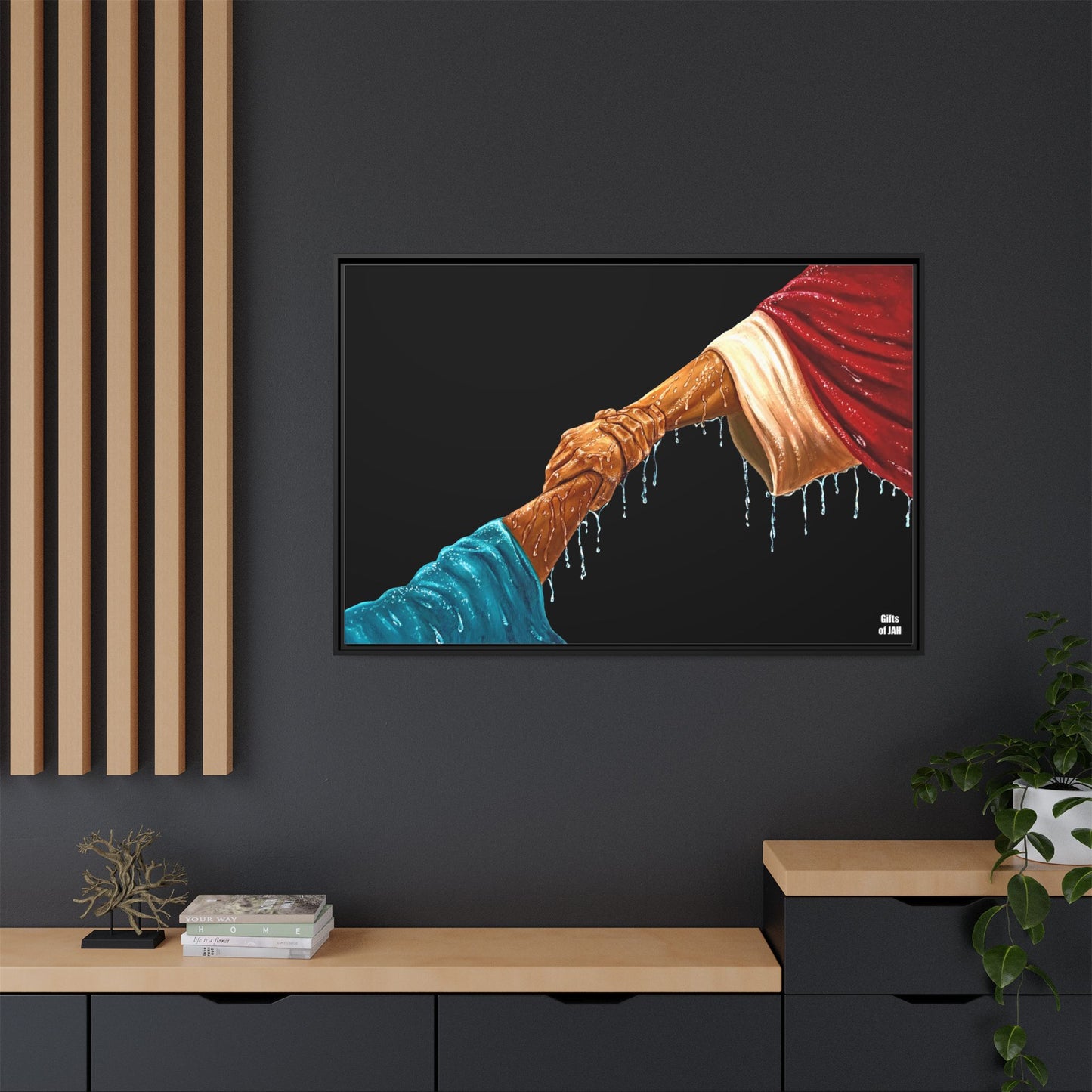 Keep Your Eyes on Him Matte Canvas Framed Art