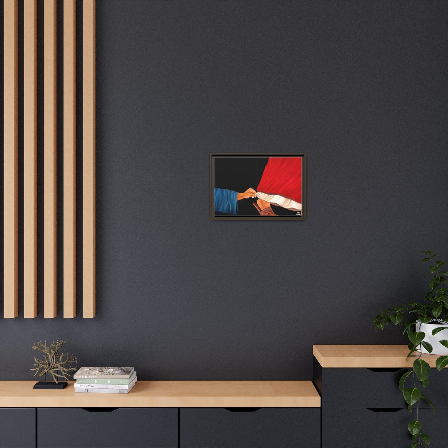 Faith's Silent Surrender Matte Canvas Framed Art