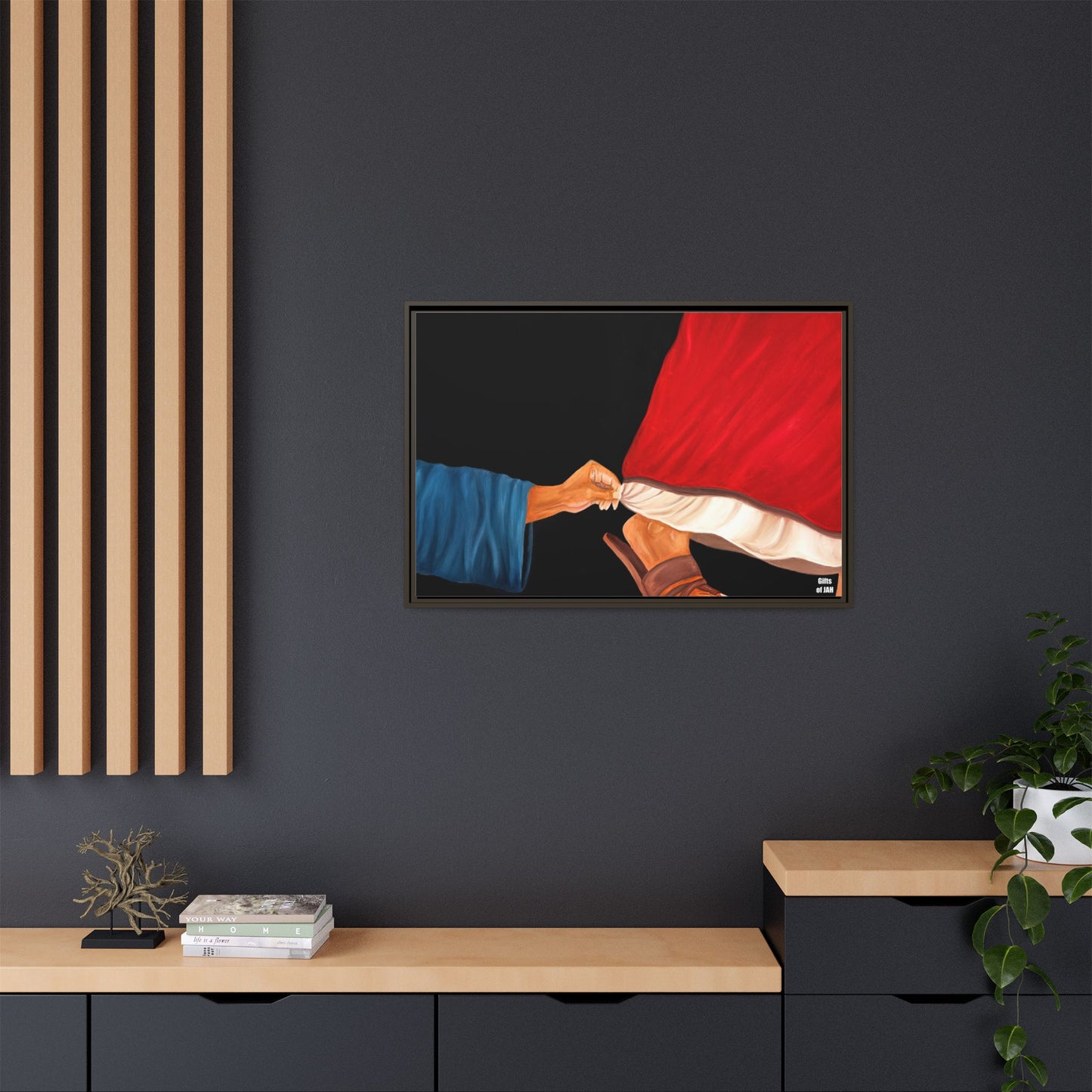 Faith's Silent Surrender Matte Canvas Framed Art