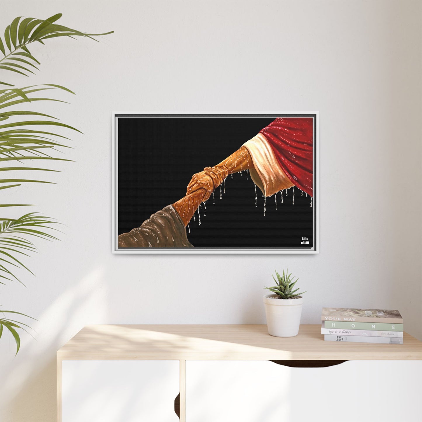 Keep Your Eyes on Him (Brown) Matte Canvas Framed Art