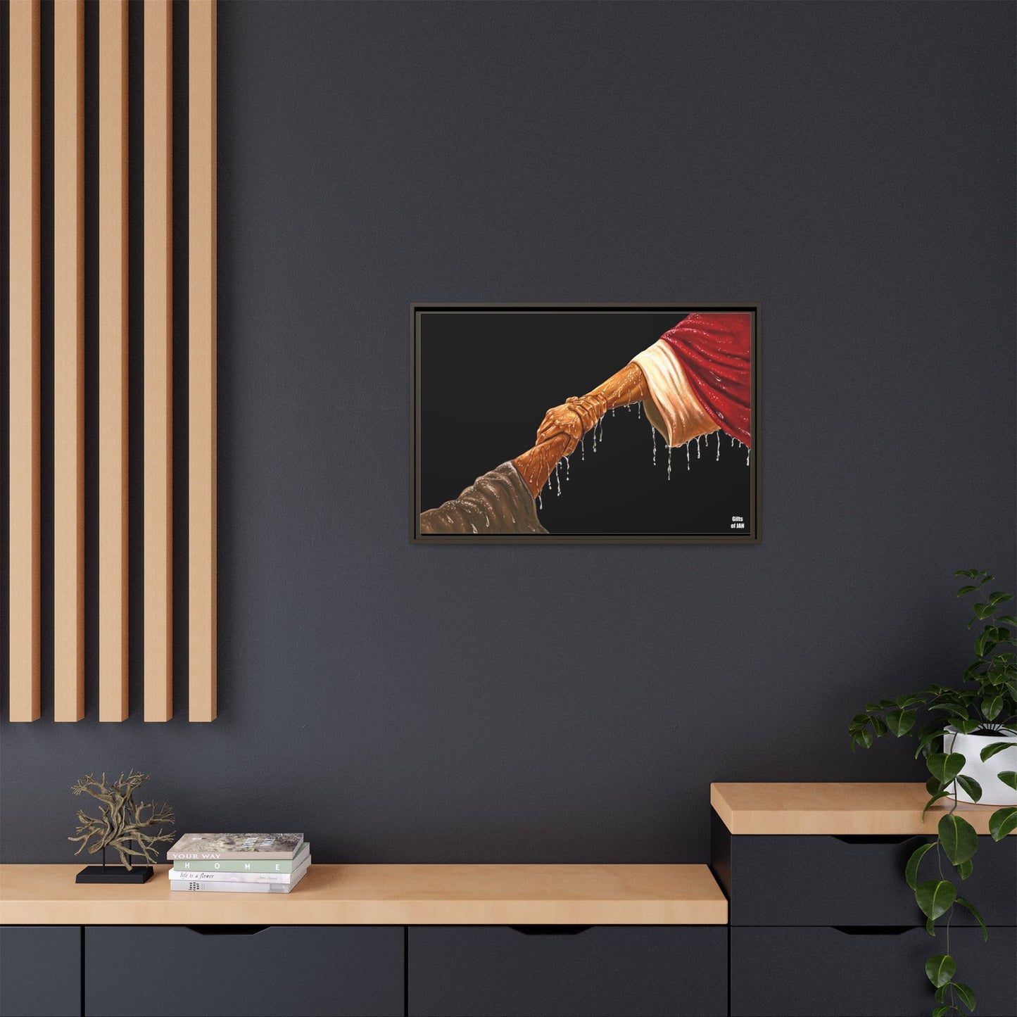 Keep Your Eyes on Him (Brown) Matte Canvas Framed Art