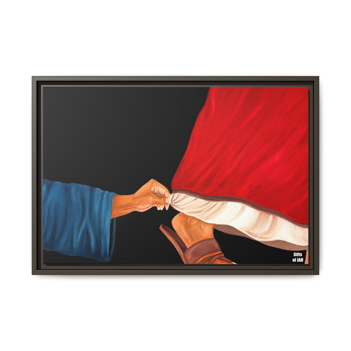 Faith's Silent Surrender Matte Canvas Framed Art