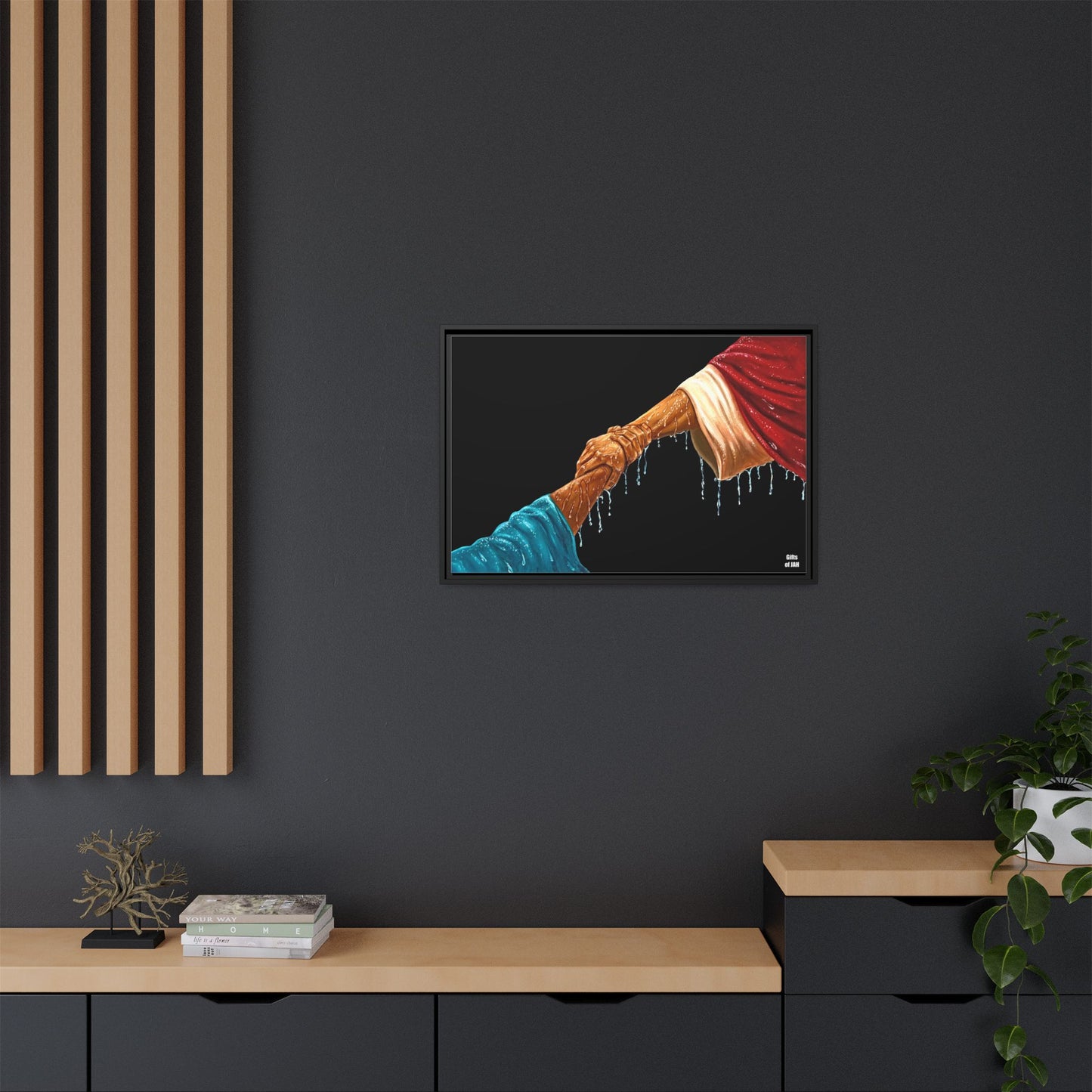 Keep Your Eyes on Him Matte Canvas Framed Art