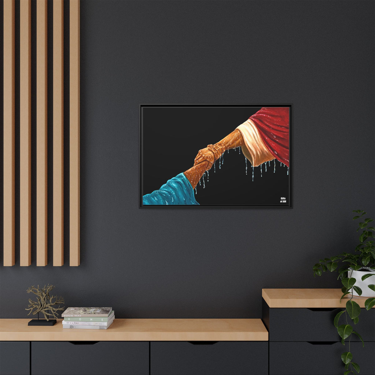 Keep Your Eyes on Him Framed Canvas