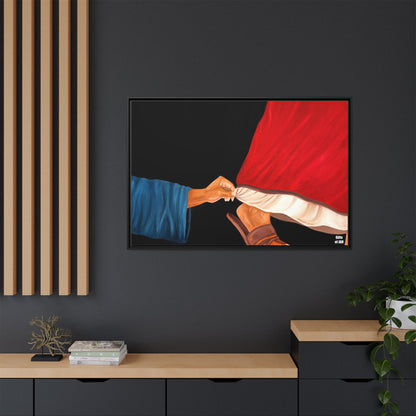 Faith's Silent Surrender Framed Canvas