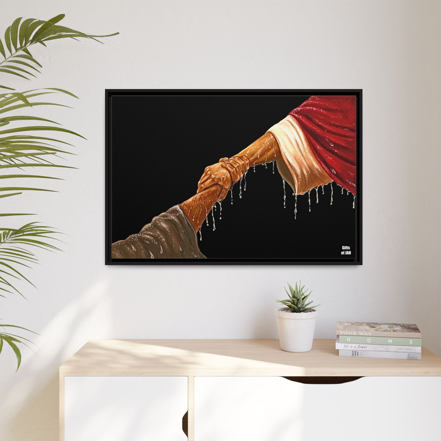 Keep Your Eyes on Him (Brown) Matte Canvas Framed Art