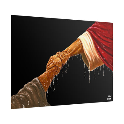 Keep Your Eyes on Him (Brown) Rolled Art Print