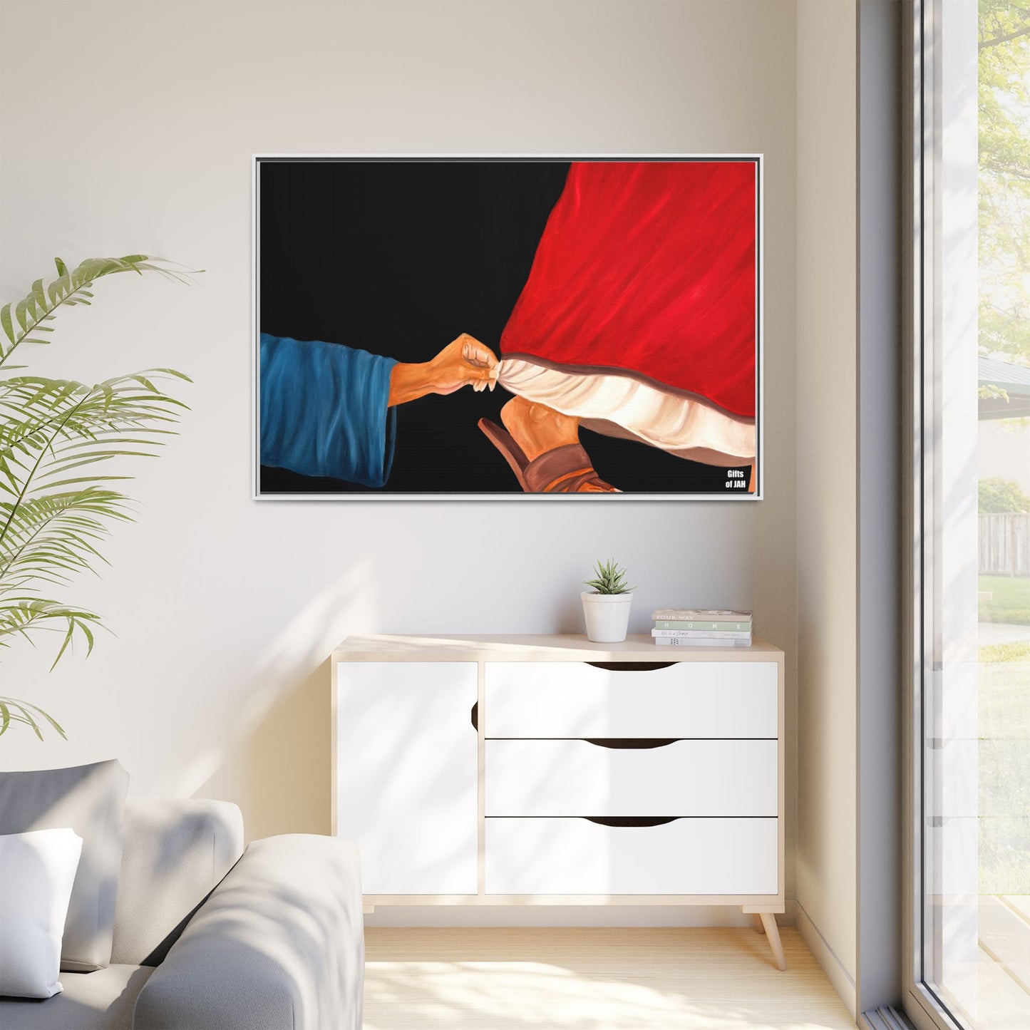 Faith's Silent Surrender Matte Canvas Framed Art