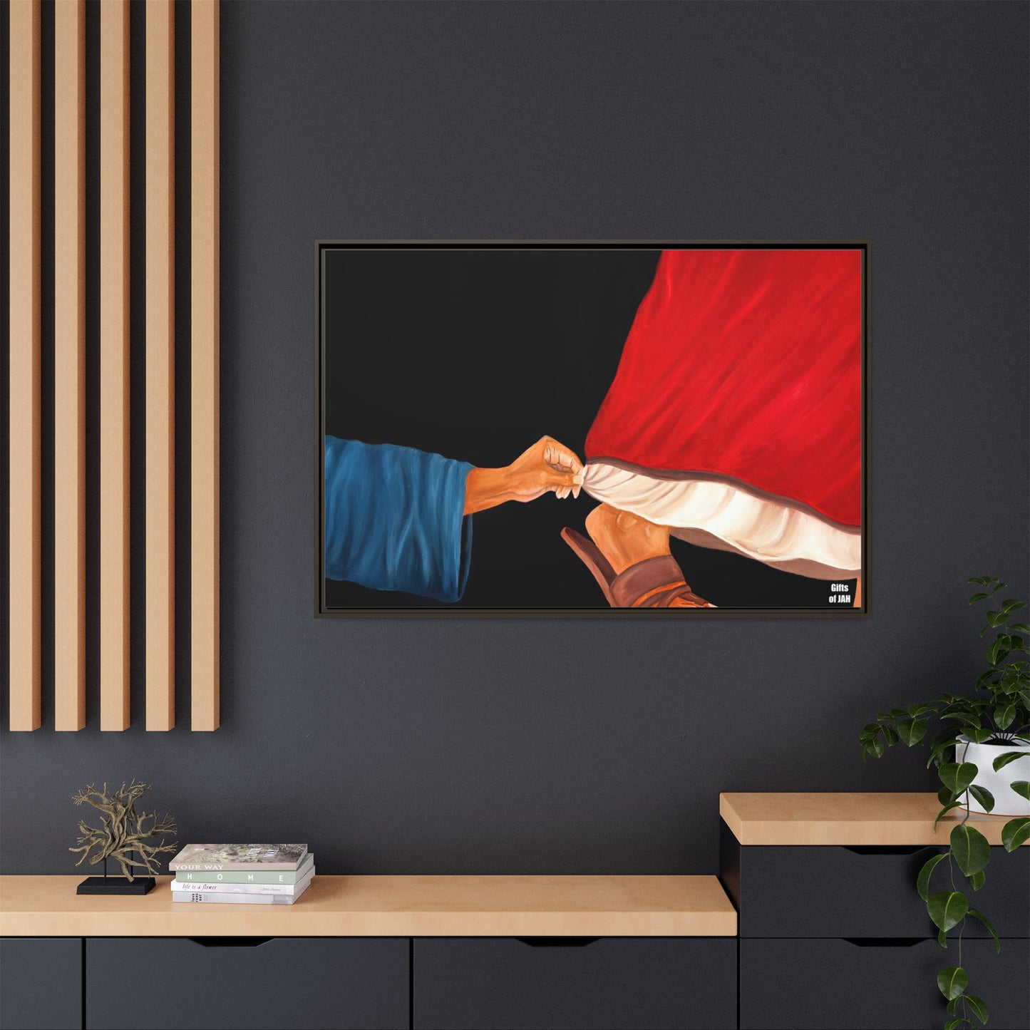 Faith's Silent Surrender Matte Canvas Framed Art
