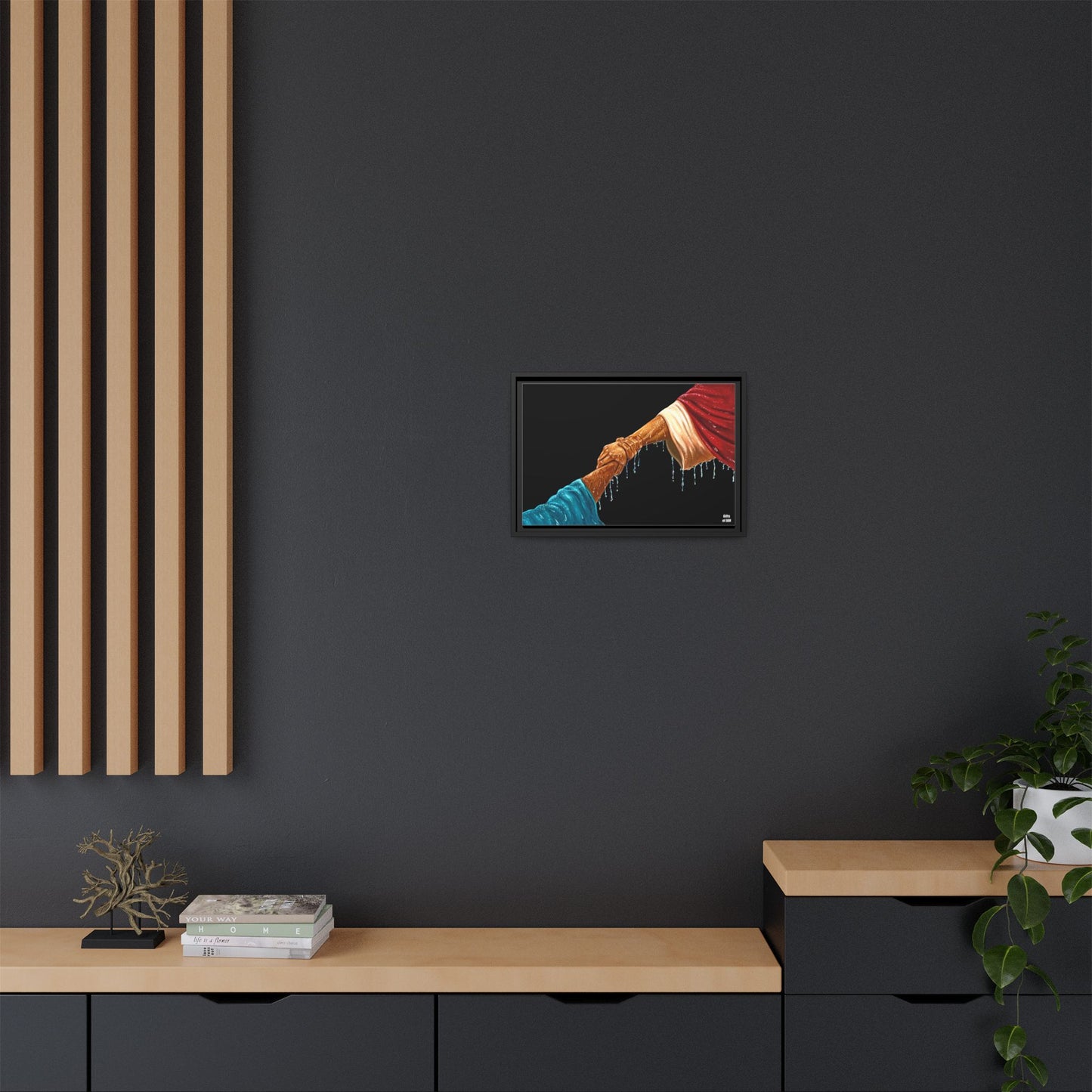 Keep Your Eyes on Him Matte Canvas Framed Art