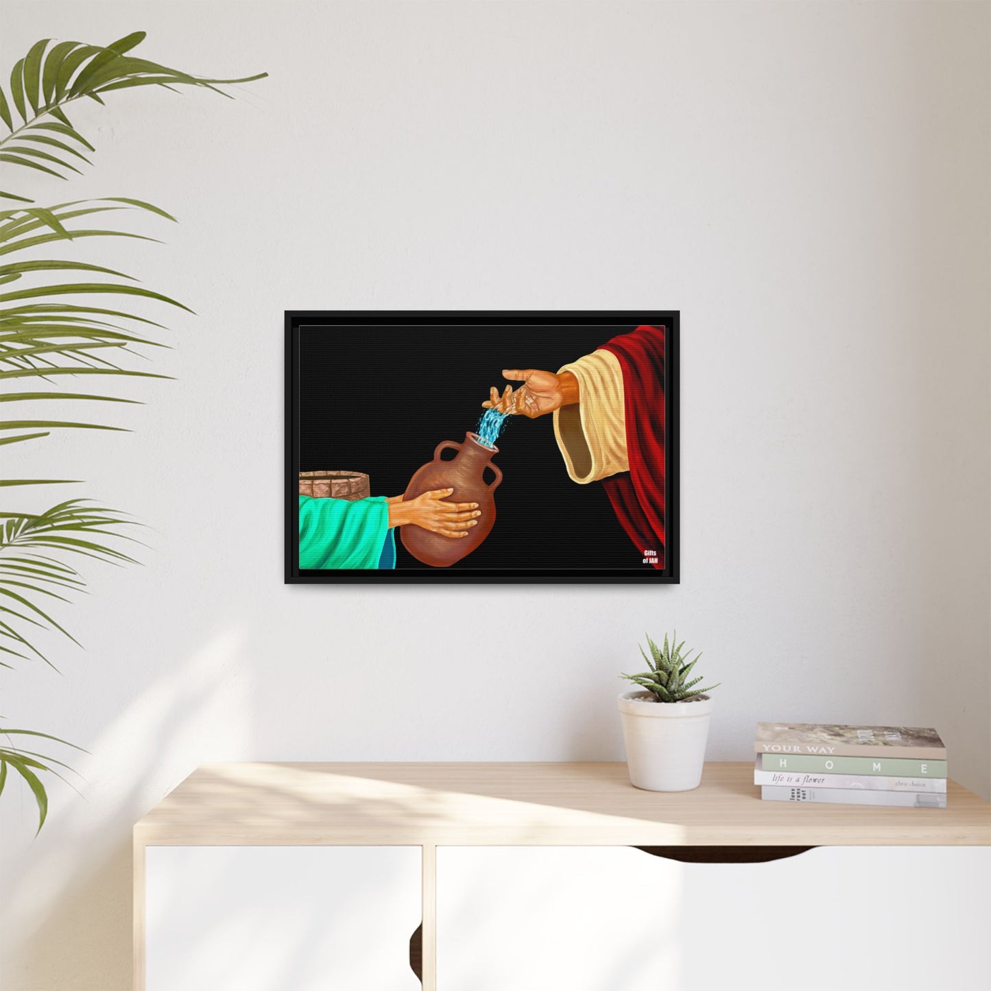 Living Water Matte Canvas Framed Art