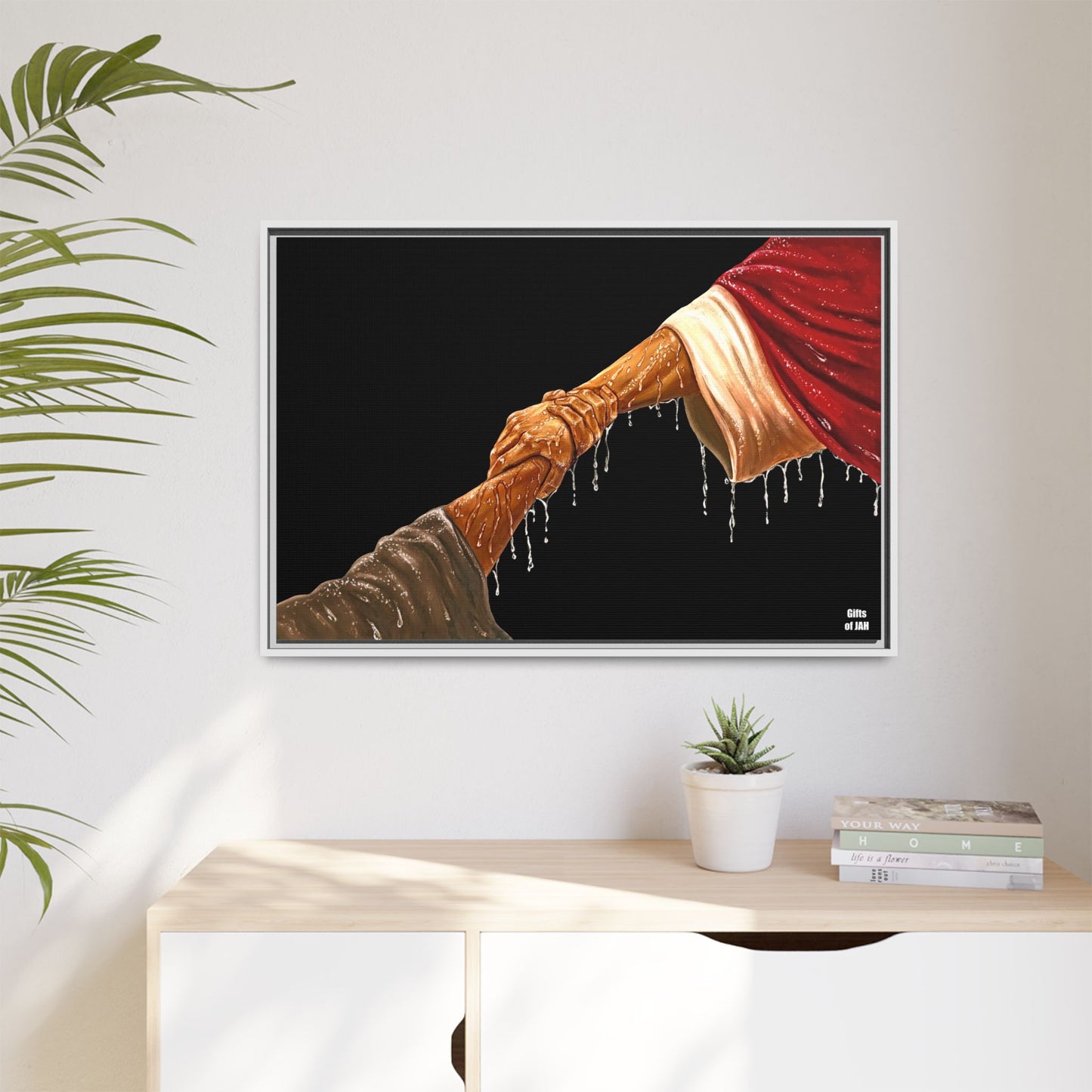 Keep Your Eyes on Him (Brown) Matte Canvas Framed Art