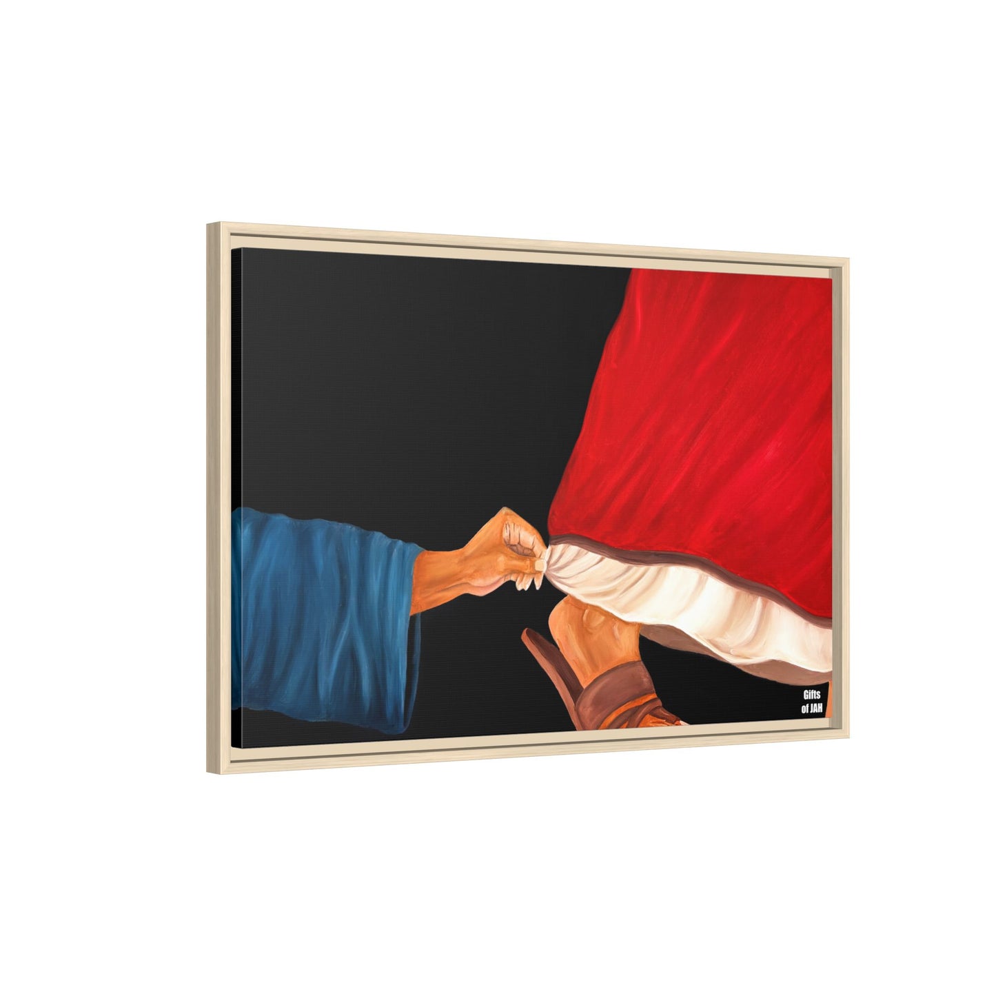 Faith's Silent Surrender Matte Canvas Framed Art
