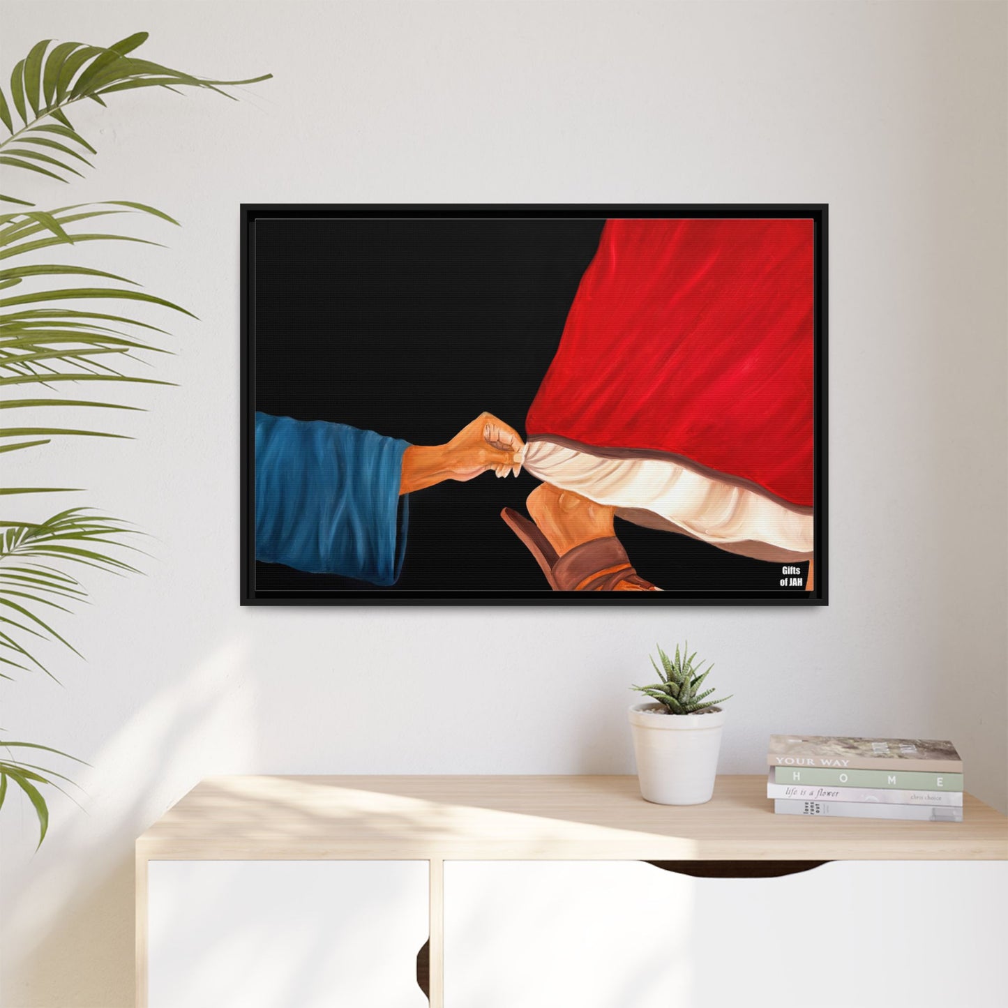 Faith's Silent Surrender Matte Canvas Framed Art