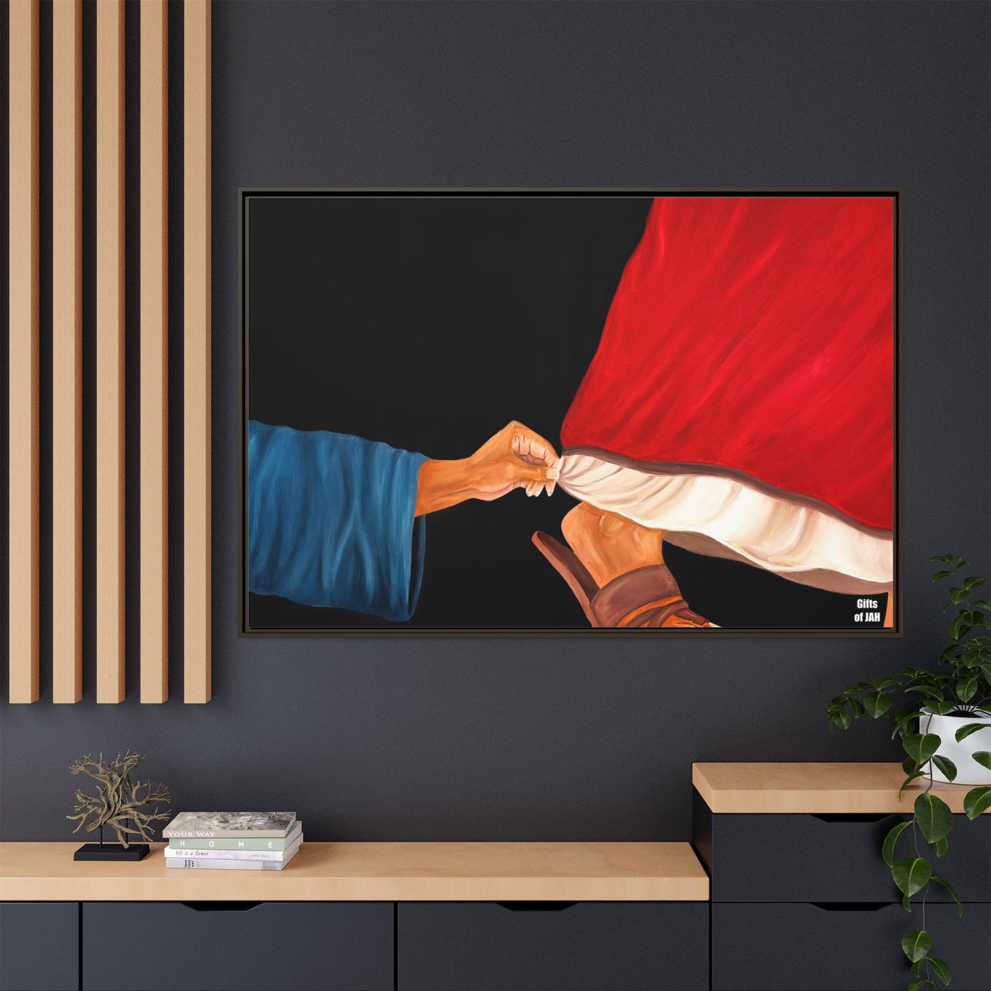 Faith's Silent Surrender Matte Canvas Framed Art