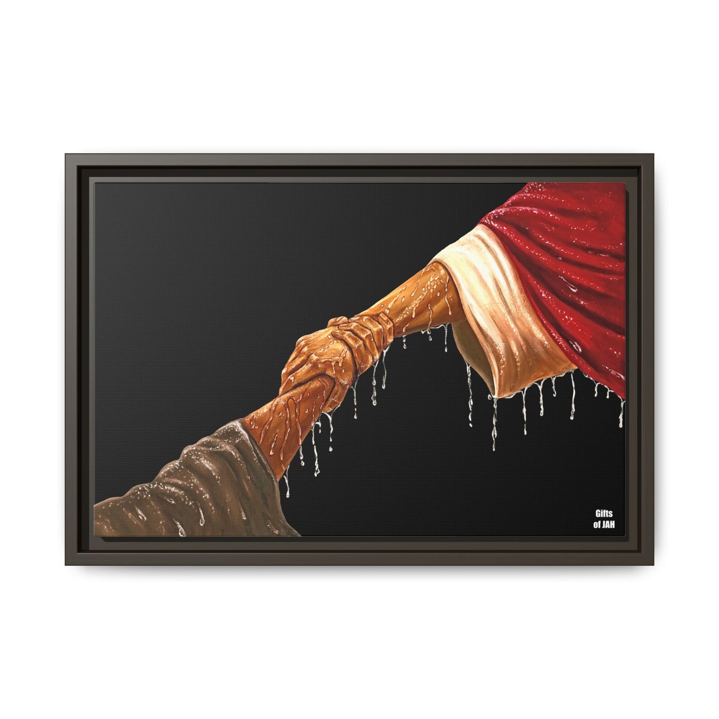 Keep Your Eyes on Him (Brown) Matte Canvas Framed Art