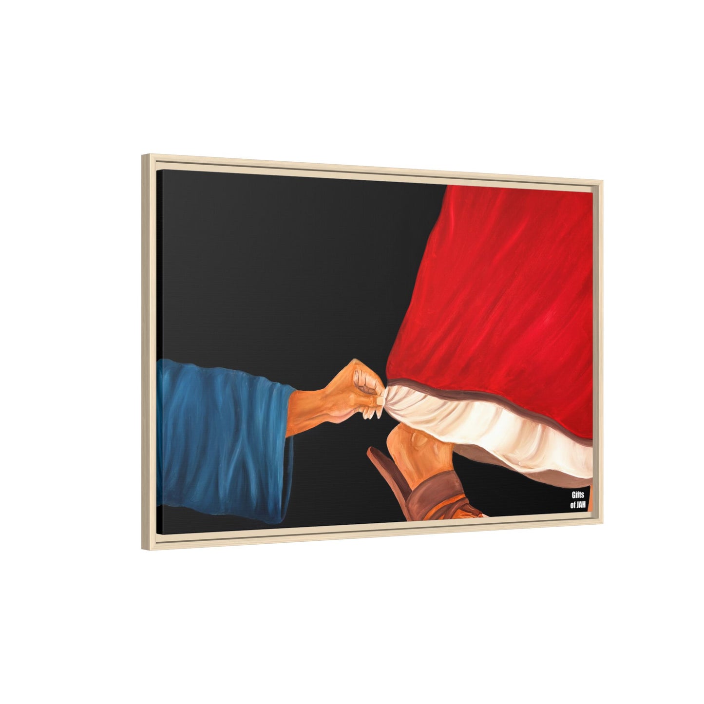 Faith's Silent Surrender Matte Canvas Framed Art