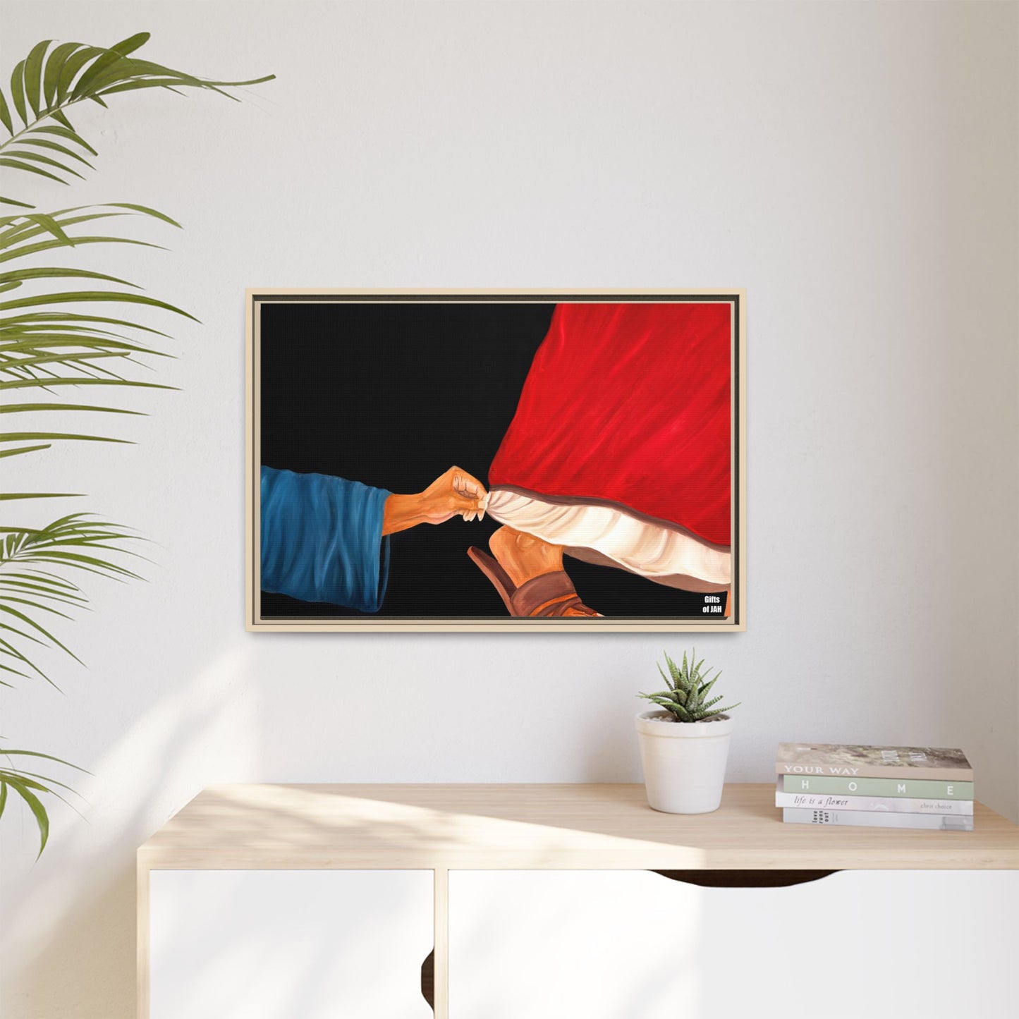Faith's Silent Surrender Matte Canvas Framed Art