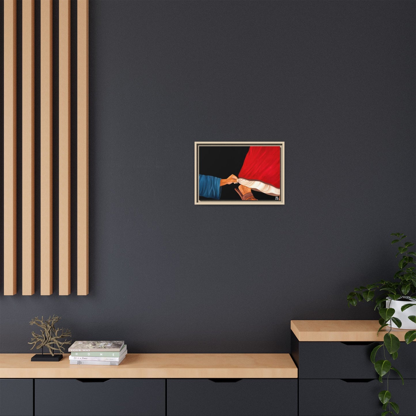 Faith's Silent Surrender Matte Canvas Framed Art