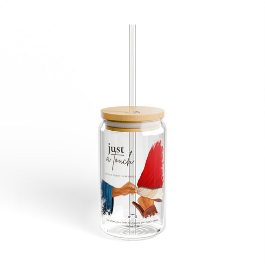 Faith's Silent Surrender Glass Cup With Lid, 16oz
