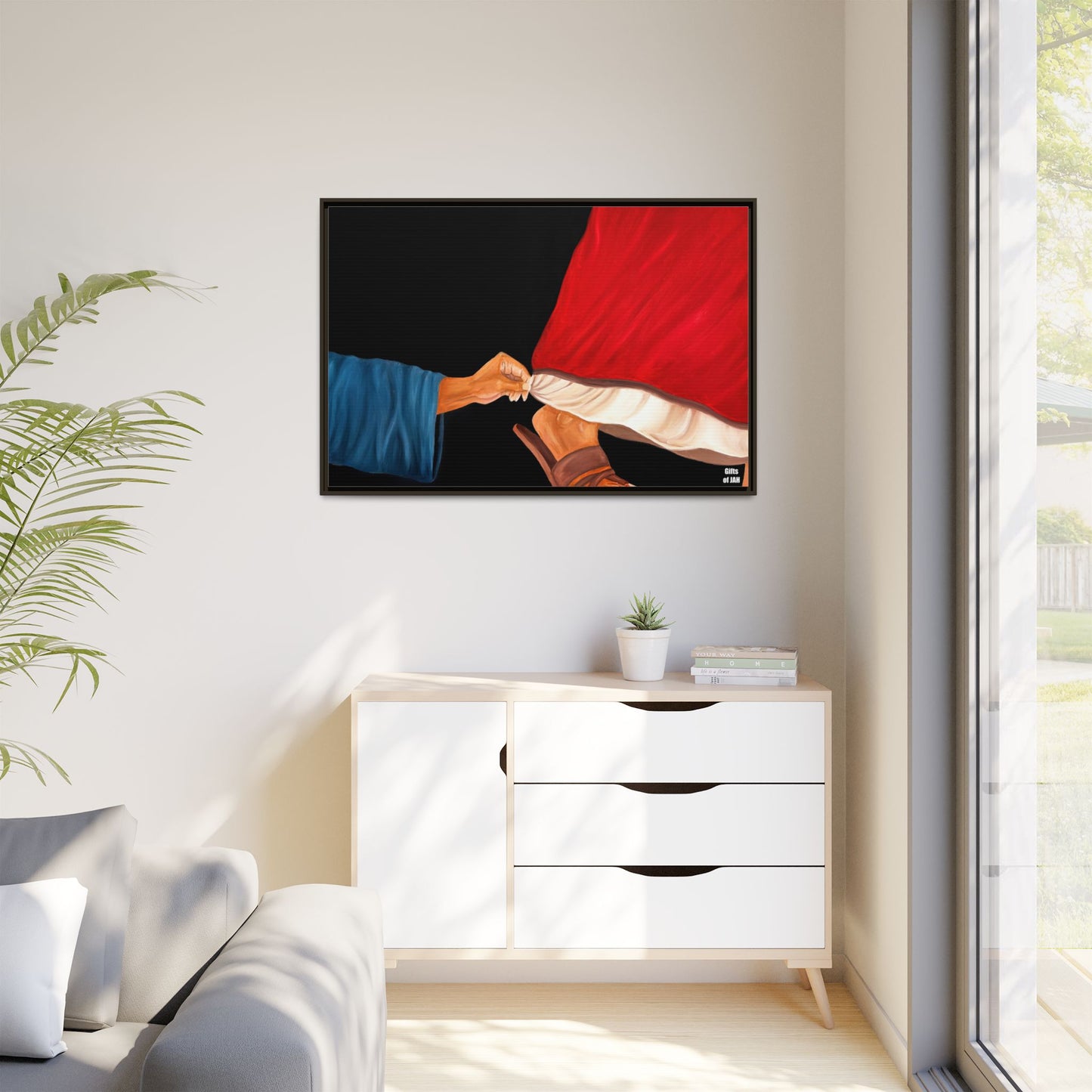 Faith's Silent Surrender Matte Canvas Framed Art