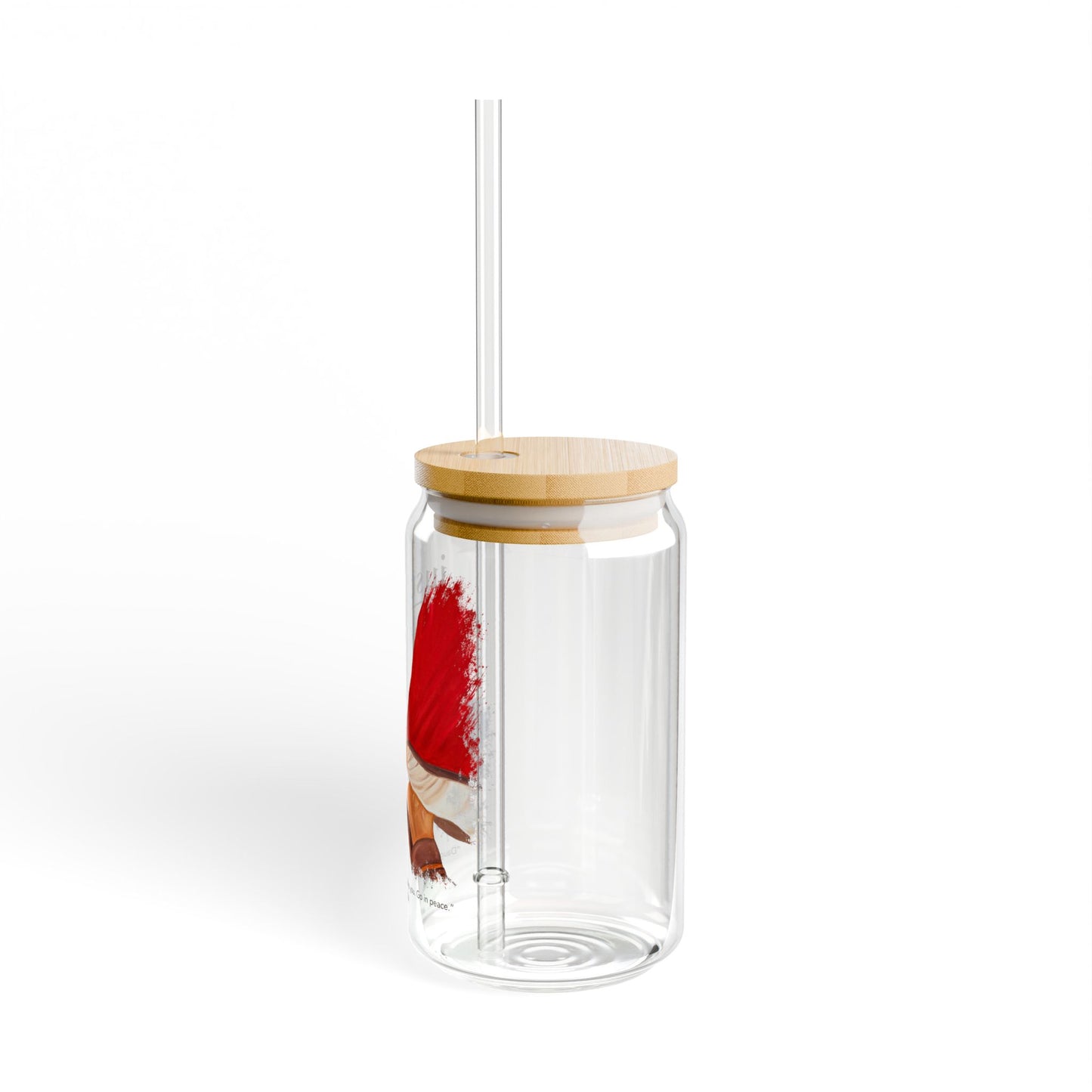 Faith's Silent Surrender Glass Cup With Lid, 16oz