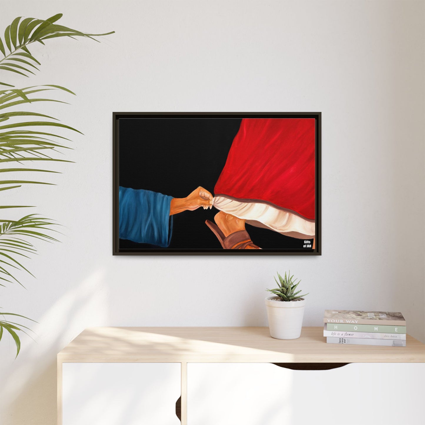 Faith's Silent Surrender Matte Canvas Framed Art