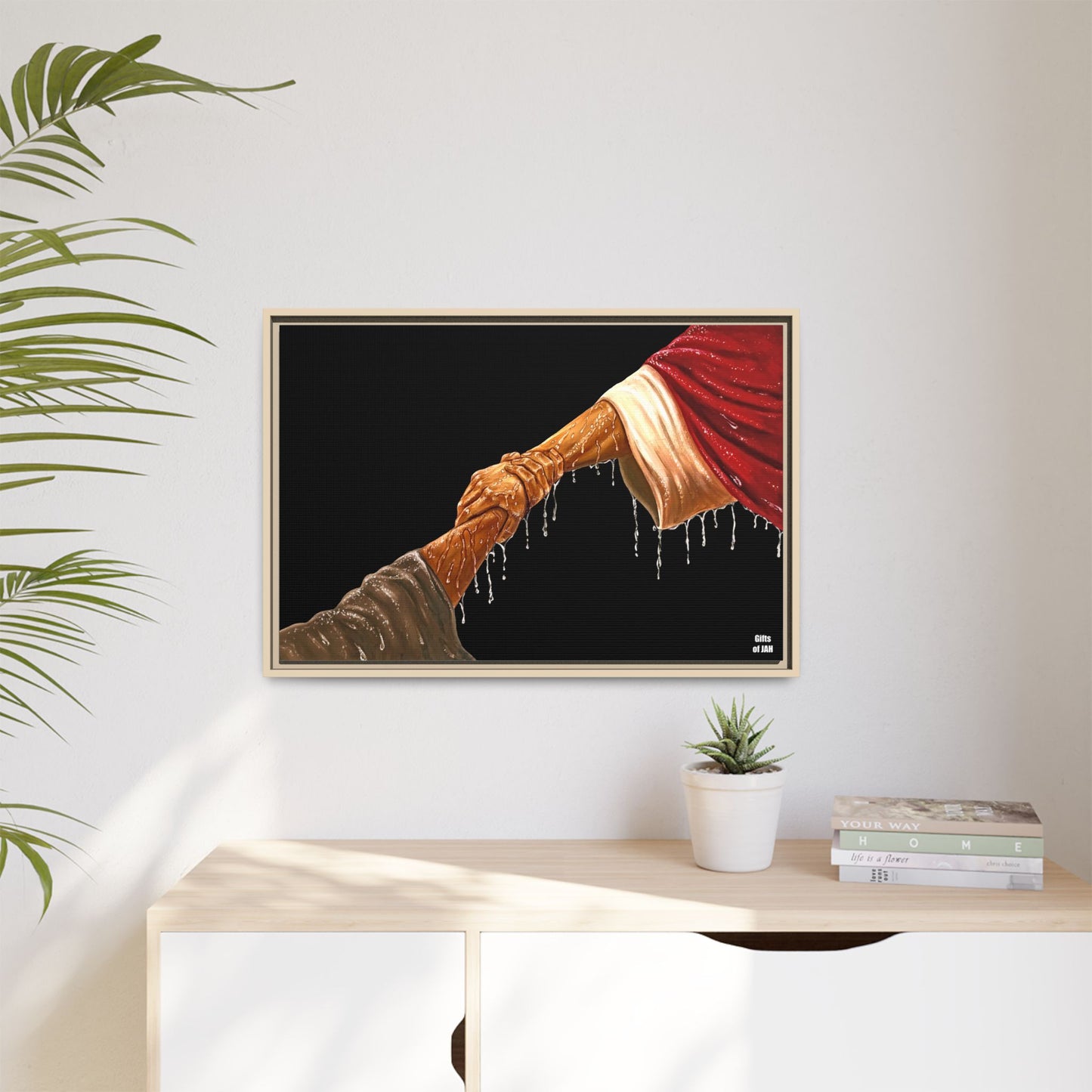 Keep Your Eyes on Him (Brown) Matte Canvas Framed Art