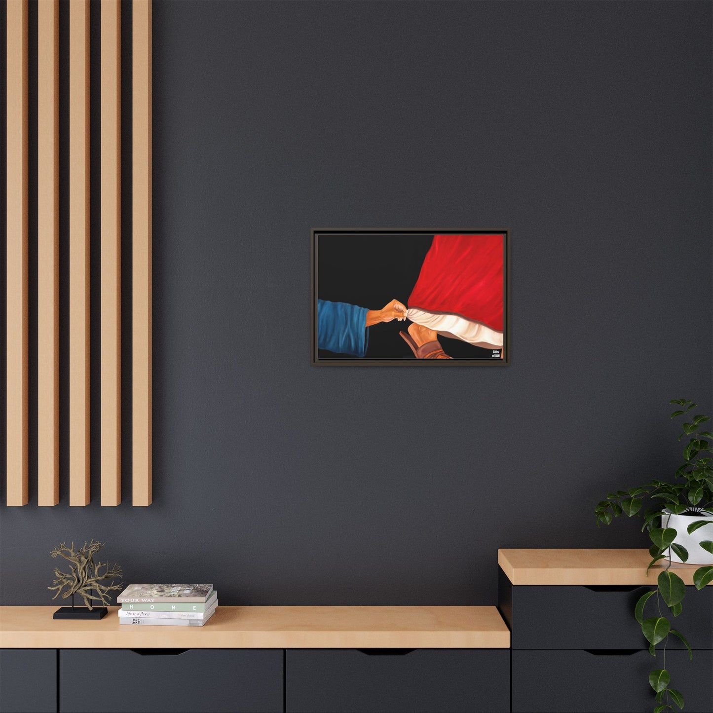 Faith's Silent Surrender Matte Canvas Framed Art
