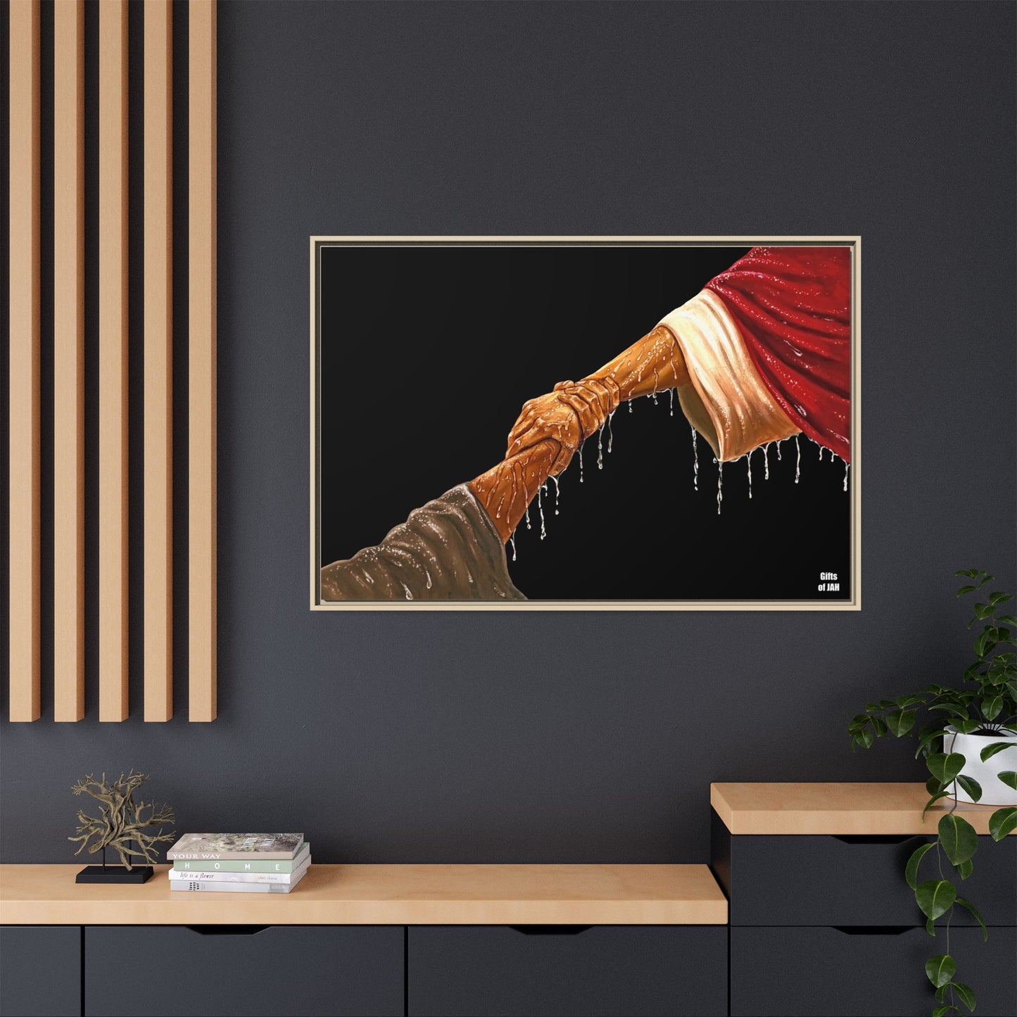 Keep Your Eyes on Him (Brown) Matte Canvas Framed Art