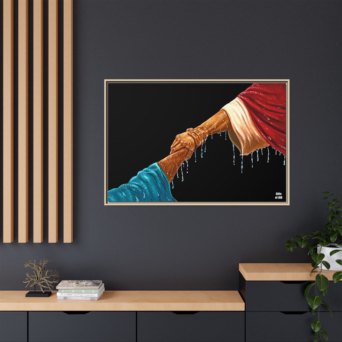 Keep Your Eyes on Him Matte Canvas Framed Art
