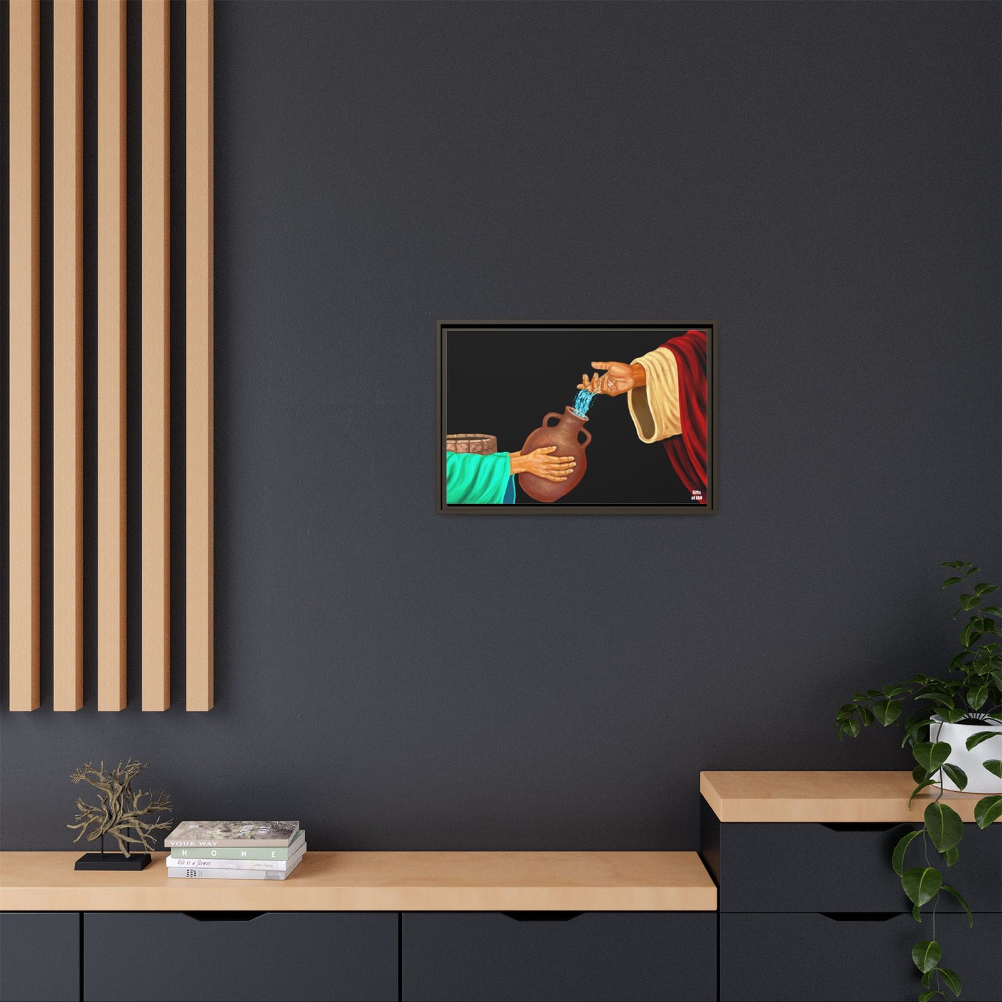 Living Water Matte Canvas Framed Art