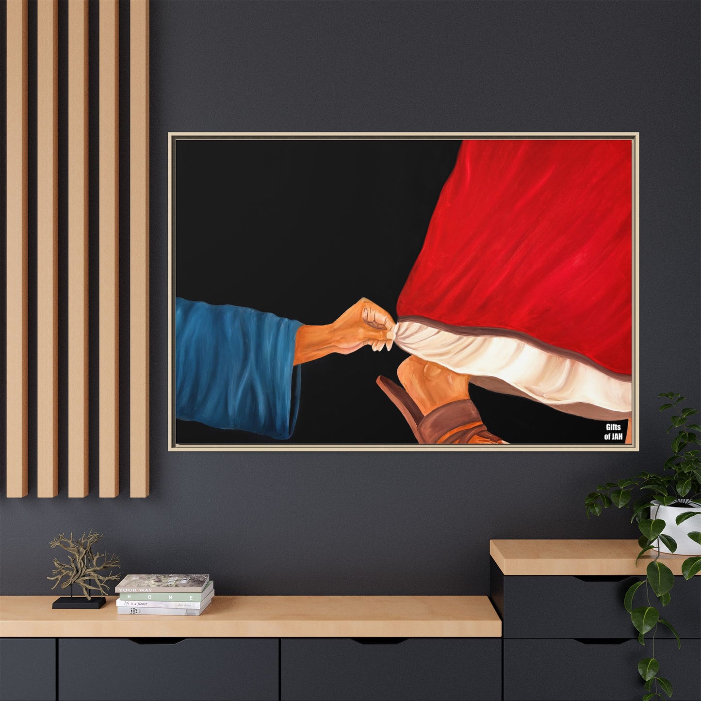 Faith's Silent Surrender Matte Canvas Framed Art