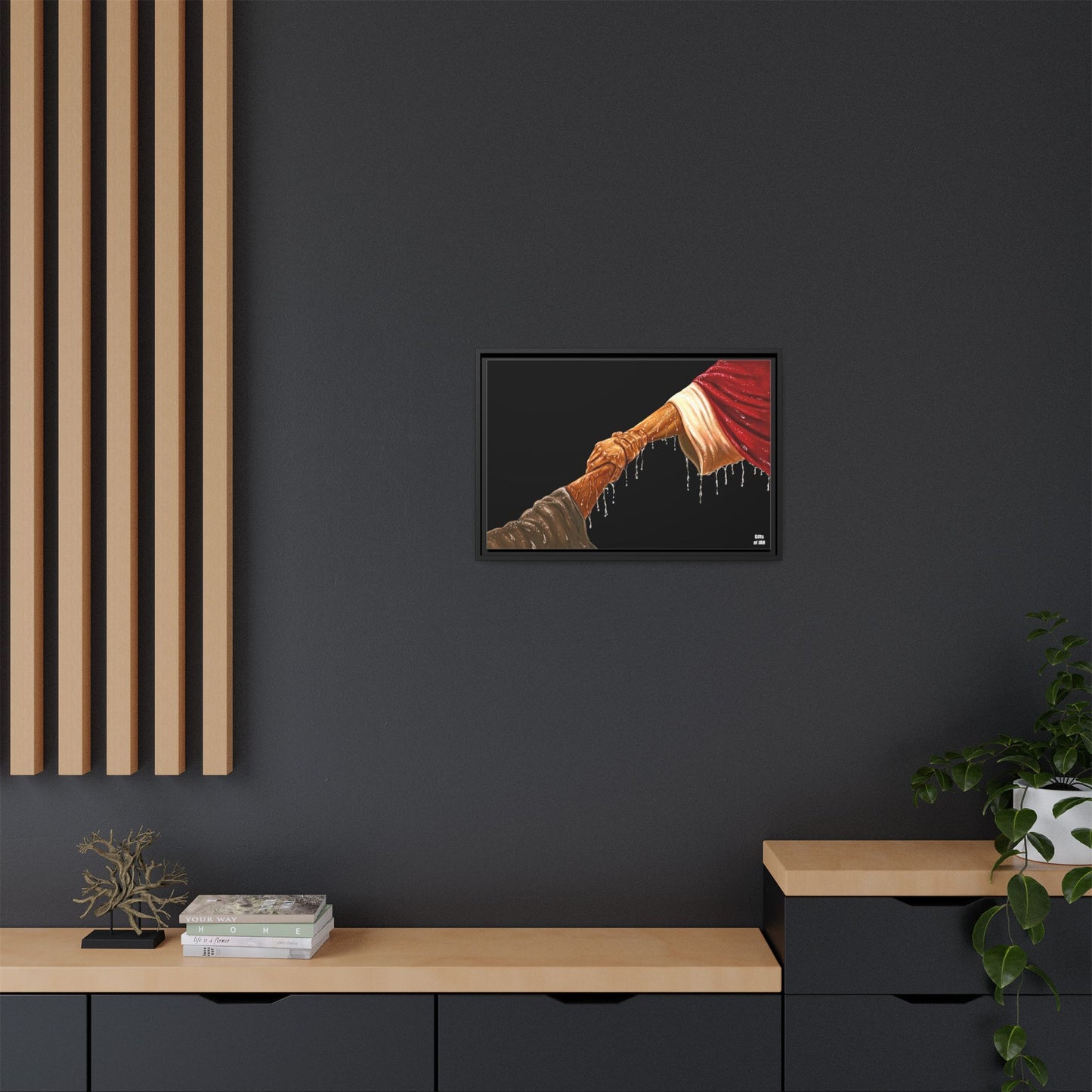 Keep Your Eyes on Him (Brown) Matte Canvas Framed Art