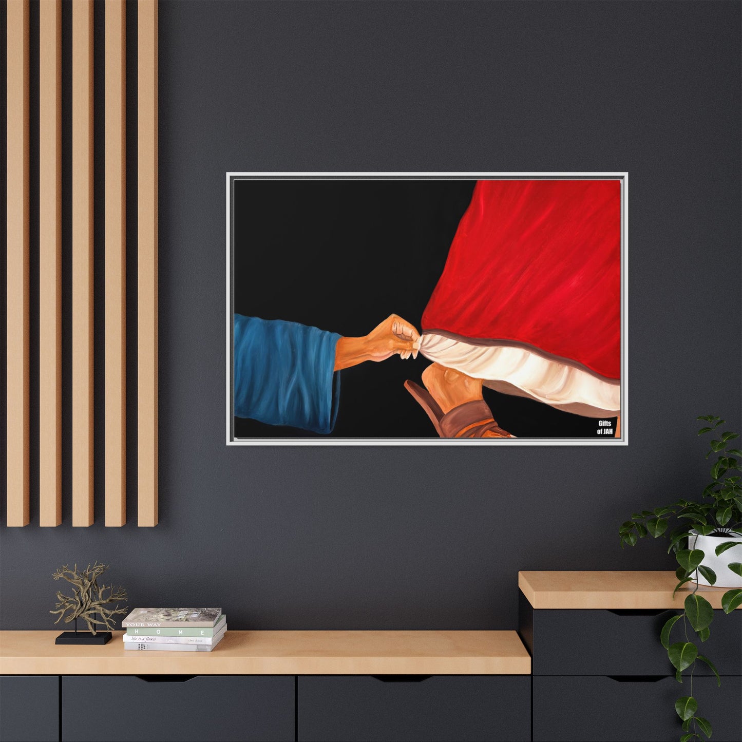 Faith's Silent Surrender Matte Canvas Framed Art