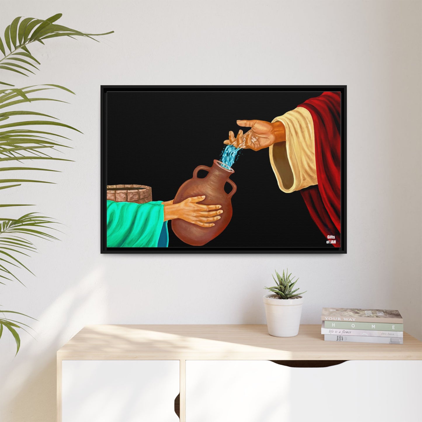 Living Water Matte Canvas Framed Art