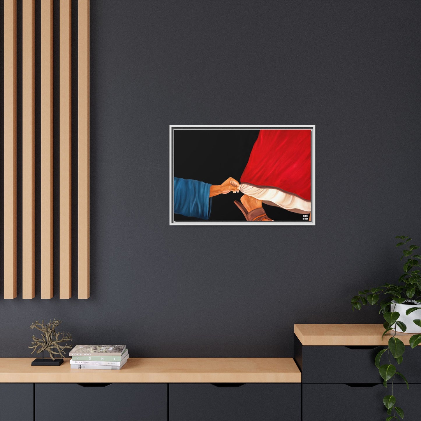 Faith's Silent Surrender Matte Canvas Framed Art